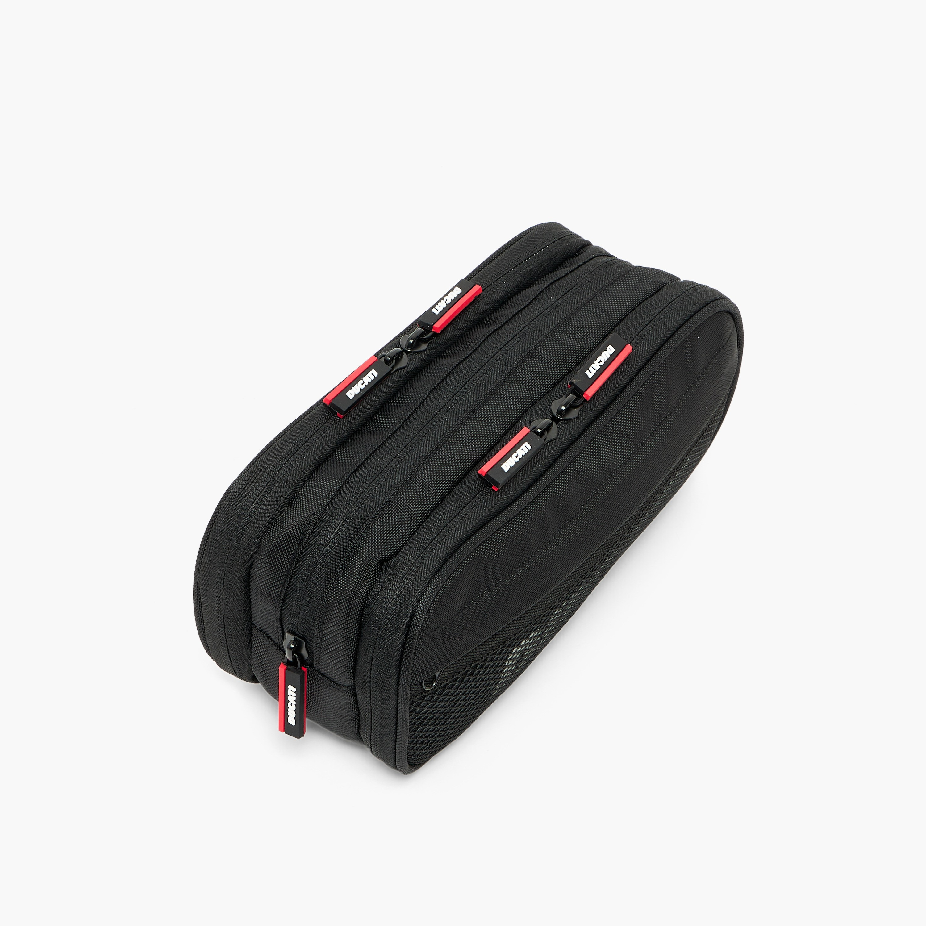Ducati Logo Print Pencil Pouch with 3 Compartments-school-stationery-pencilcases-image-2