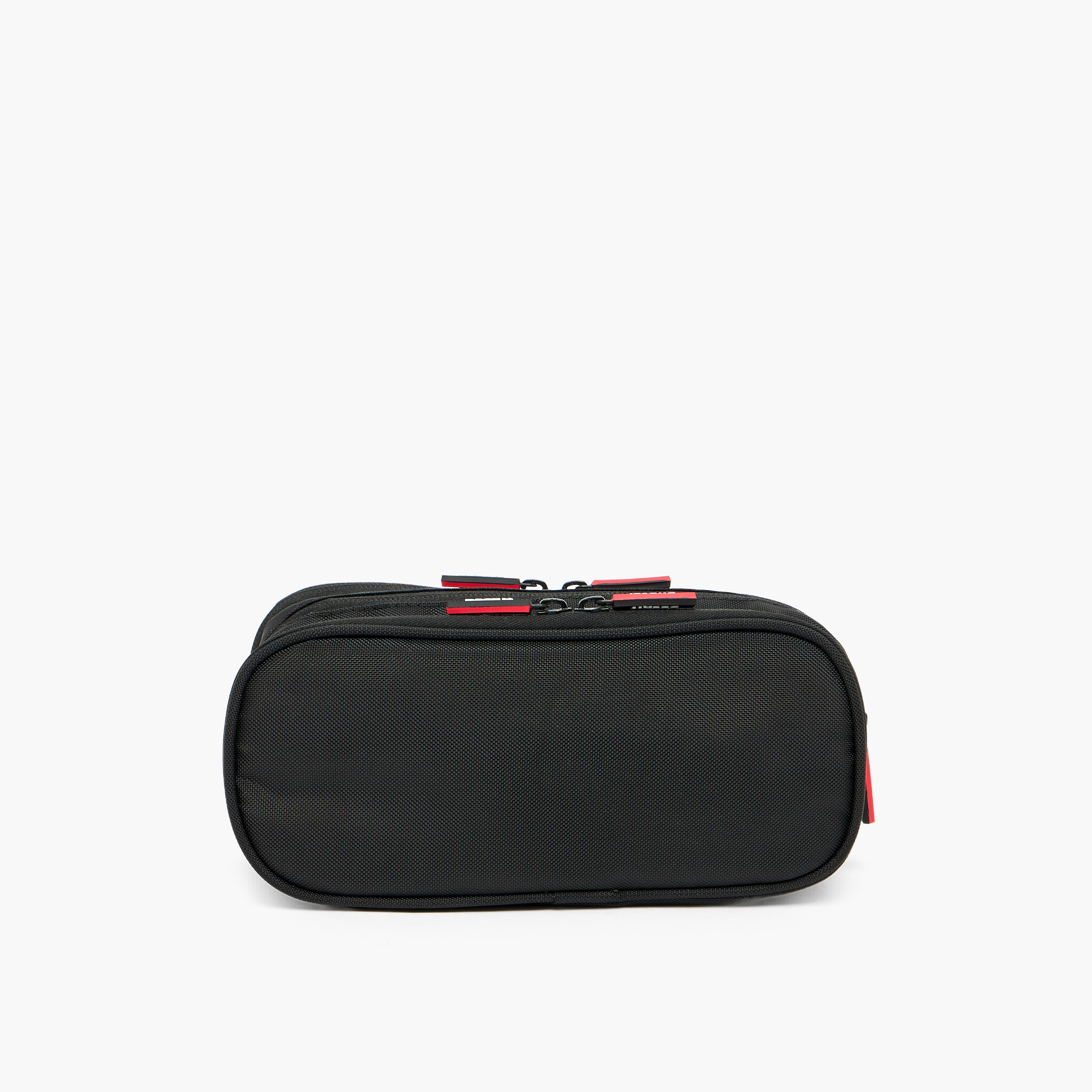 Ducati Logo Print Pencil Pouch with 3 Compartments-school-stationery-pencilcases-image-4