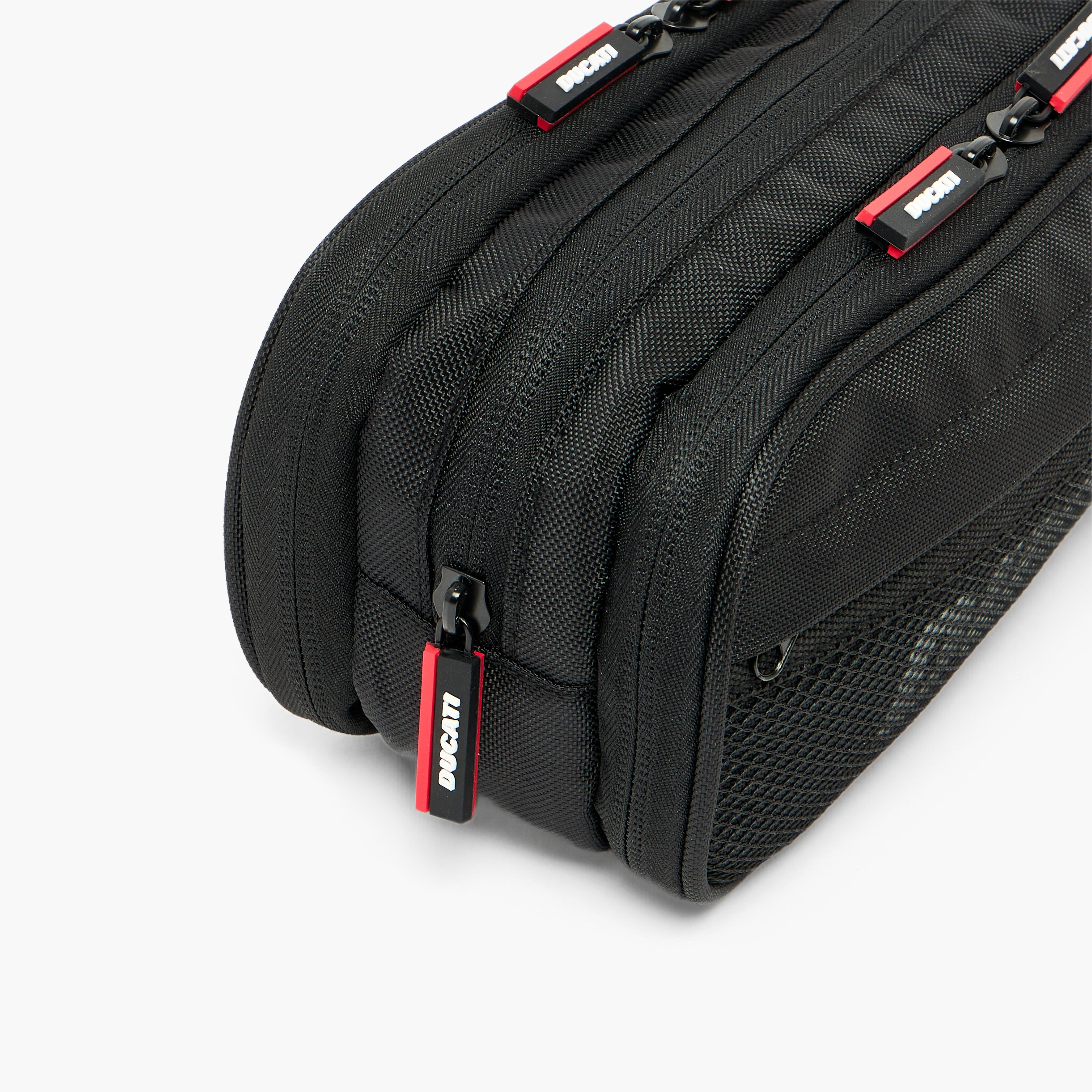 Ducati Logo Print Pencil Pouch with 3 Compartments-school-stationery-pencilcases-image-5