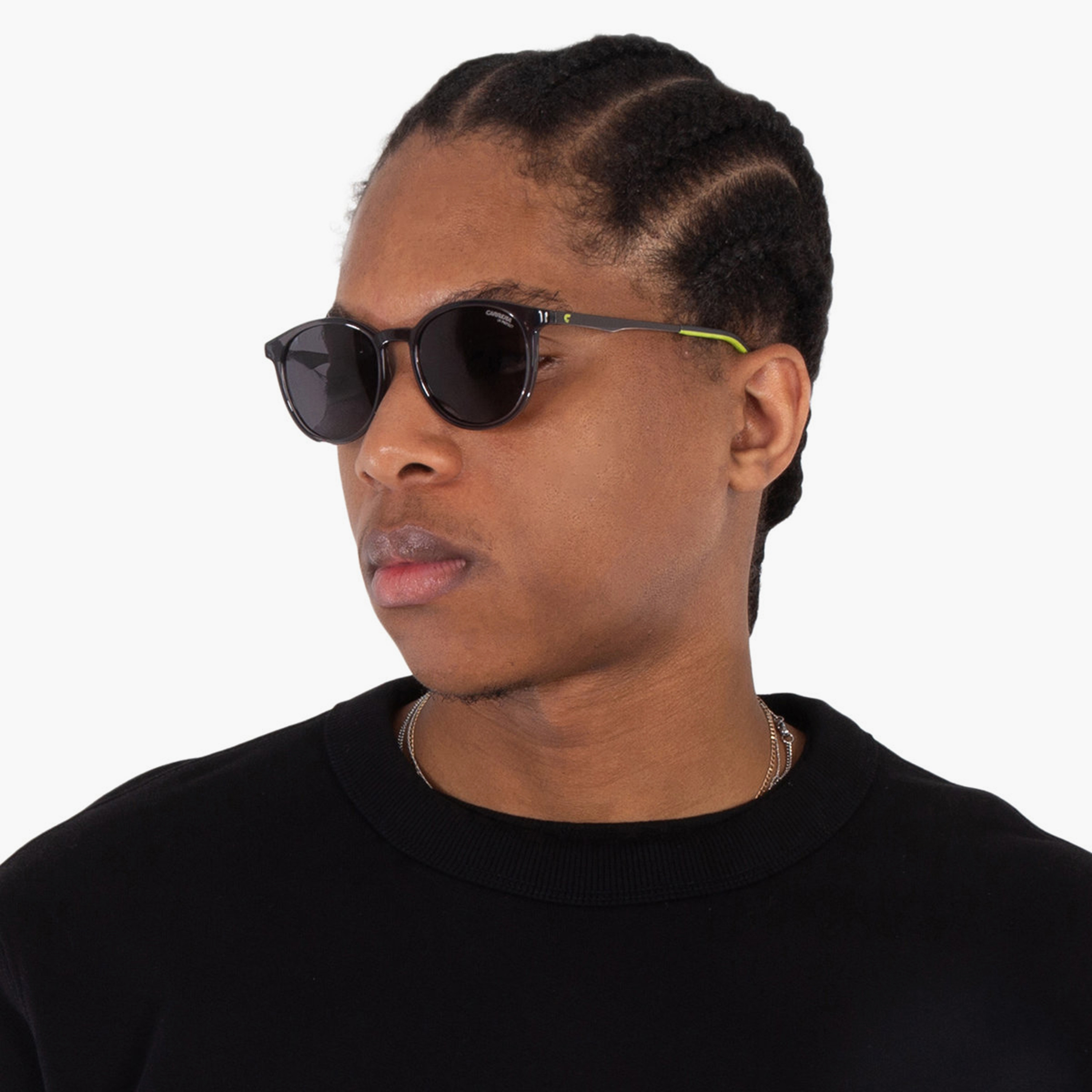 نظارات شمسية رمادية دائرية وبيضاوية للجنسين من كاريرا | CARRERA 2048T/S 3U5-men-sunglasses-image-5