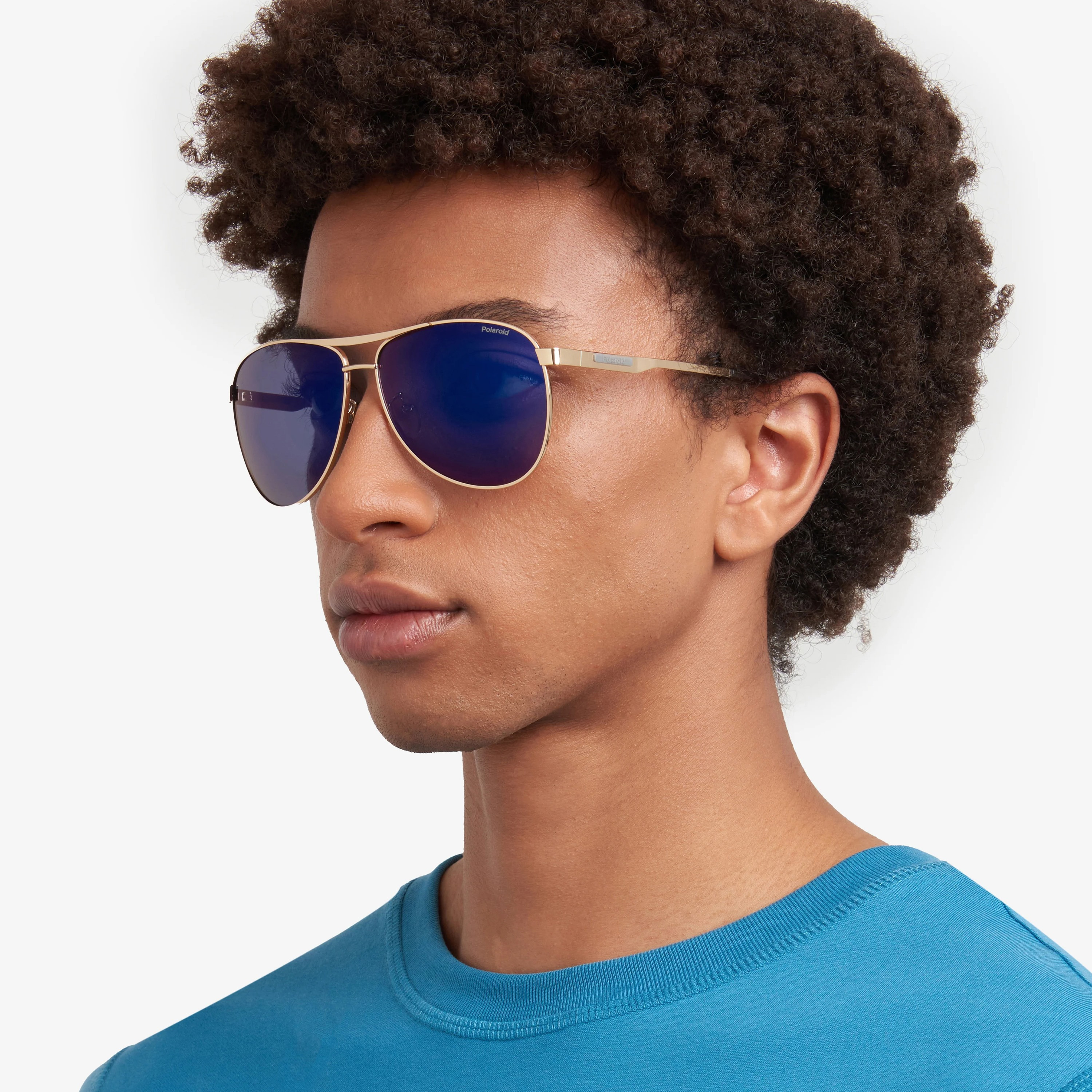 Polaroid Men Aviator Polorized Blue Sunglasses | PLD 2160/G/S/X J5G-men-sunglasses-image-5