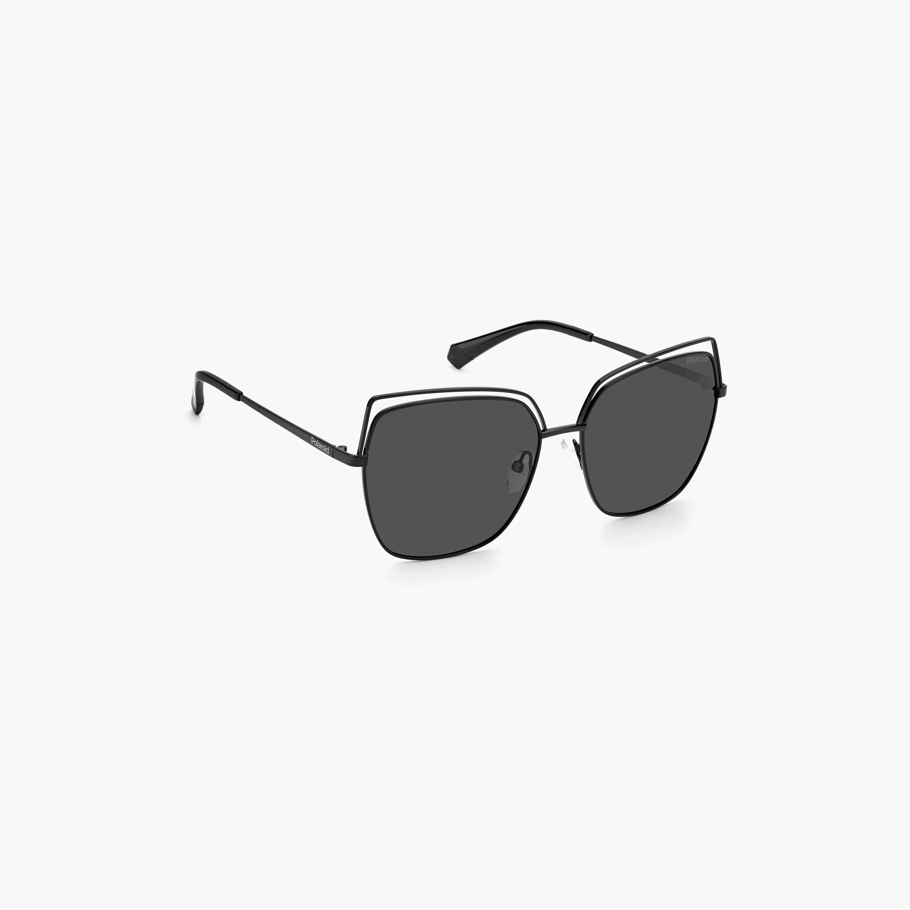 نظارات شمسية بولارويد النسائية بتصميم وايفارير ومربع رمادية مستقطبة | PLD 4093/S-women-sunglasses-image-2