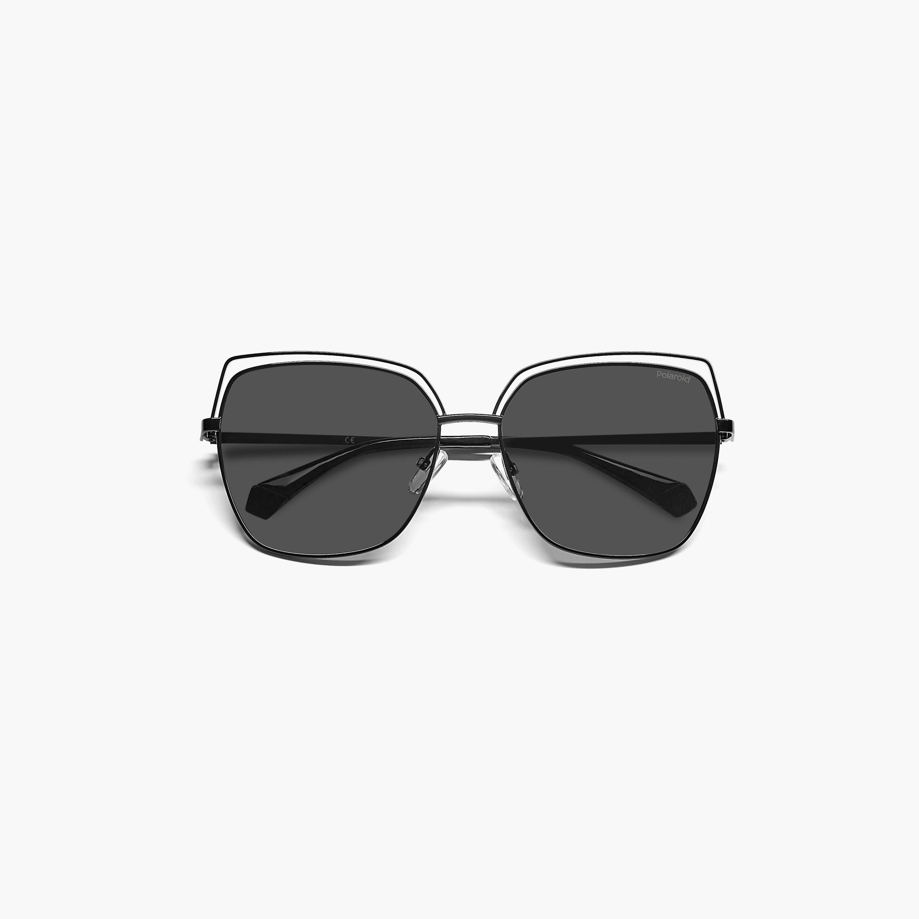 نظارات شمسية بولارويد النسائية بتصميم وايفارير ومربع رمادية مستقطبة | PLD 4093/S-women-sunglasses-image-4