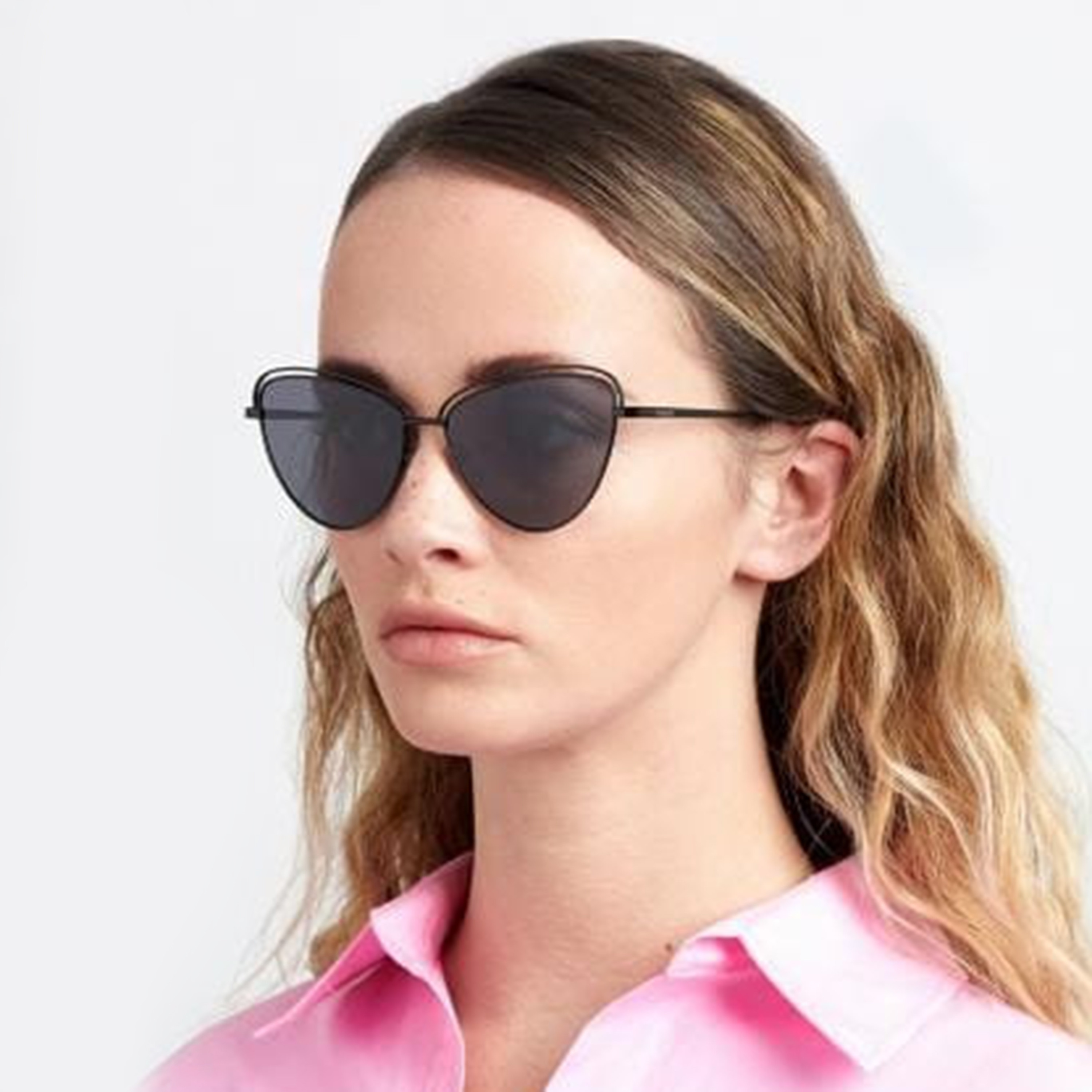 نظارات شمسية بولارويد رمادية مستقطبة بتصميم عين القطة للنساء | PLD 4094/S 807-women-sunglasses-image-4