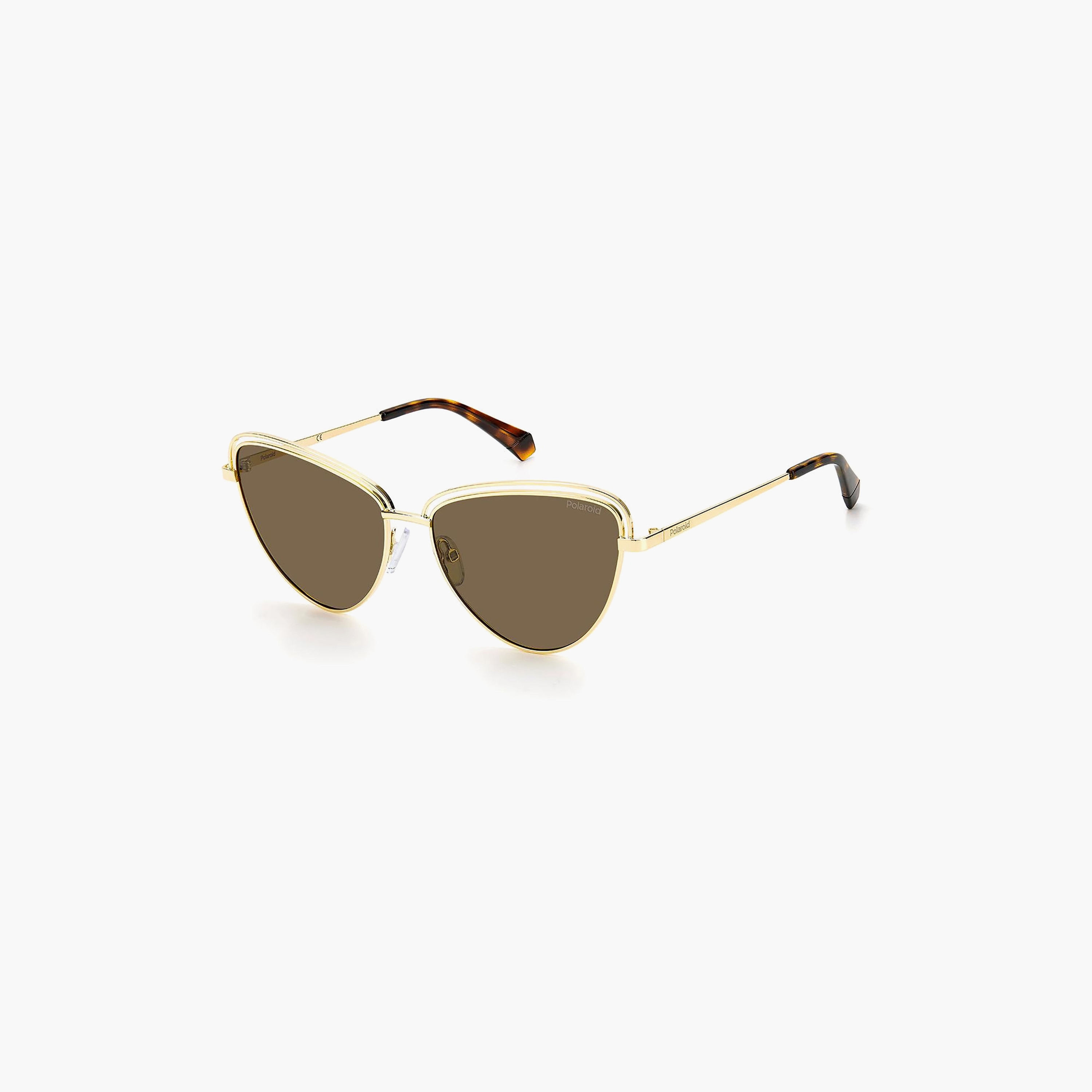 نظارات شمسية بولارويد بنية اللون بتصميم عين القطة للنساء | PLD 4094/S J5G-women-sunglasses-image-1