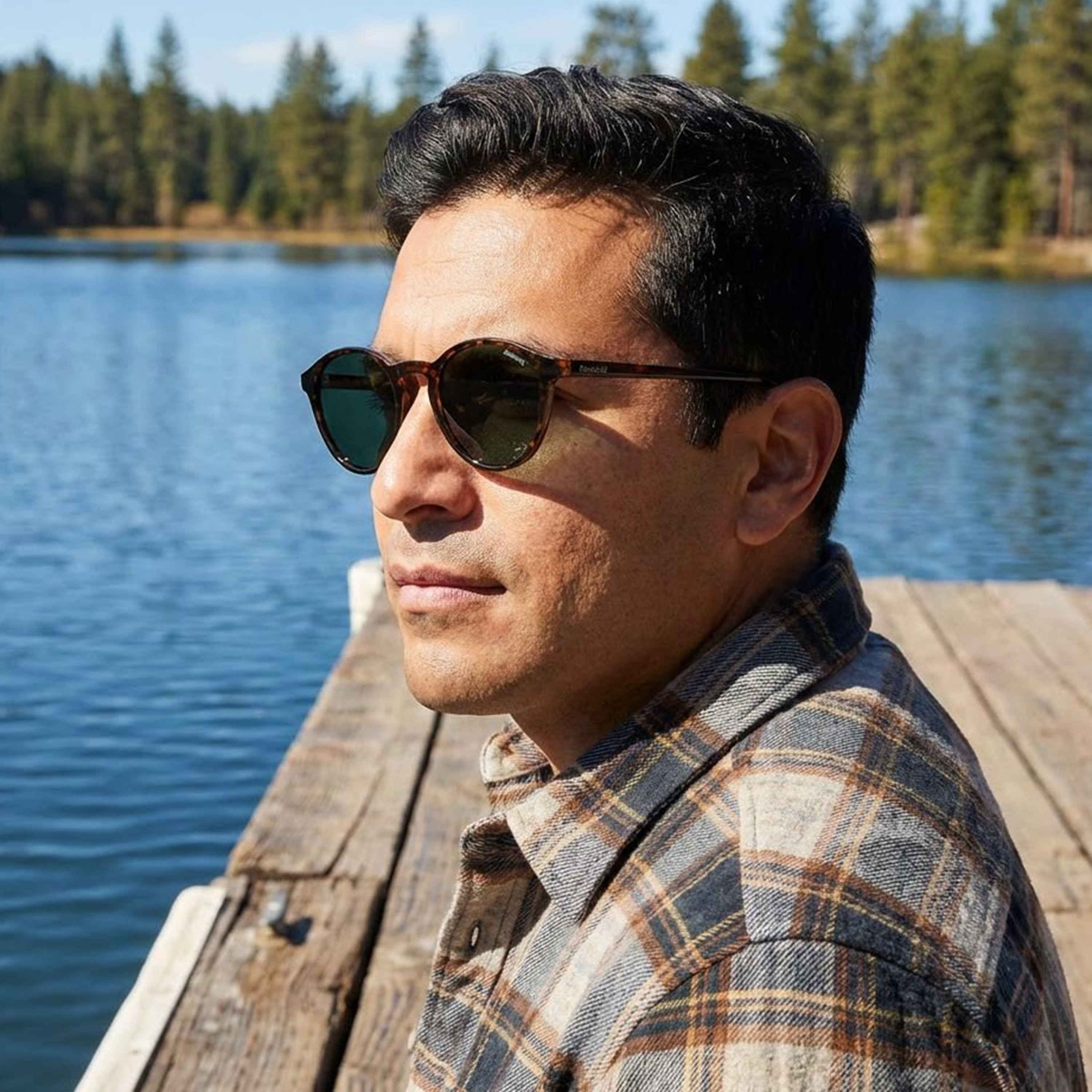 نظارات شمسية بولارويد خضراء دائرية وبيضاوية للرجال | PLD 4153/S 086-men-sunglasses-image-6