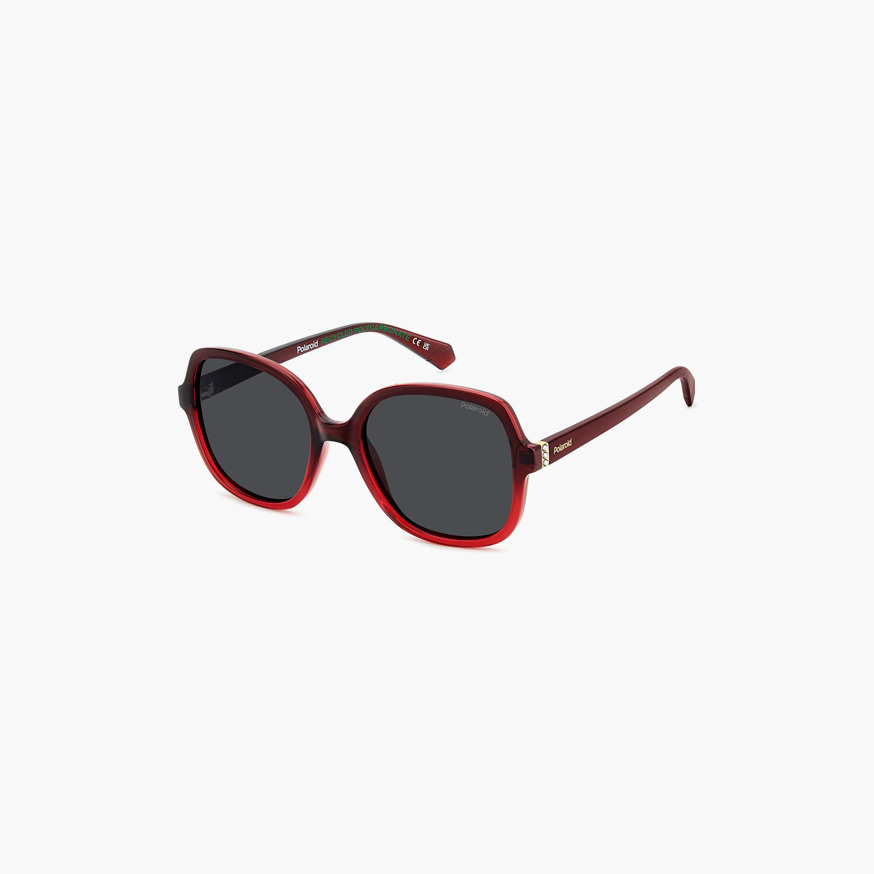نظارات شمسية بولارويد النسائية بتصميم وايفارير ومربع رمادي | PLD 4177/S/X-women-sunglasses-image-1