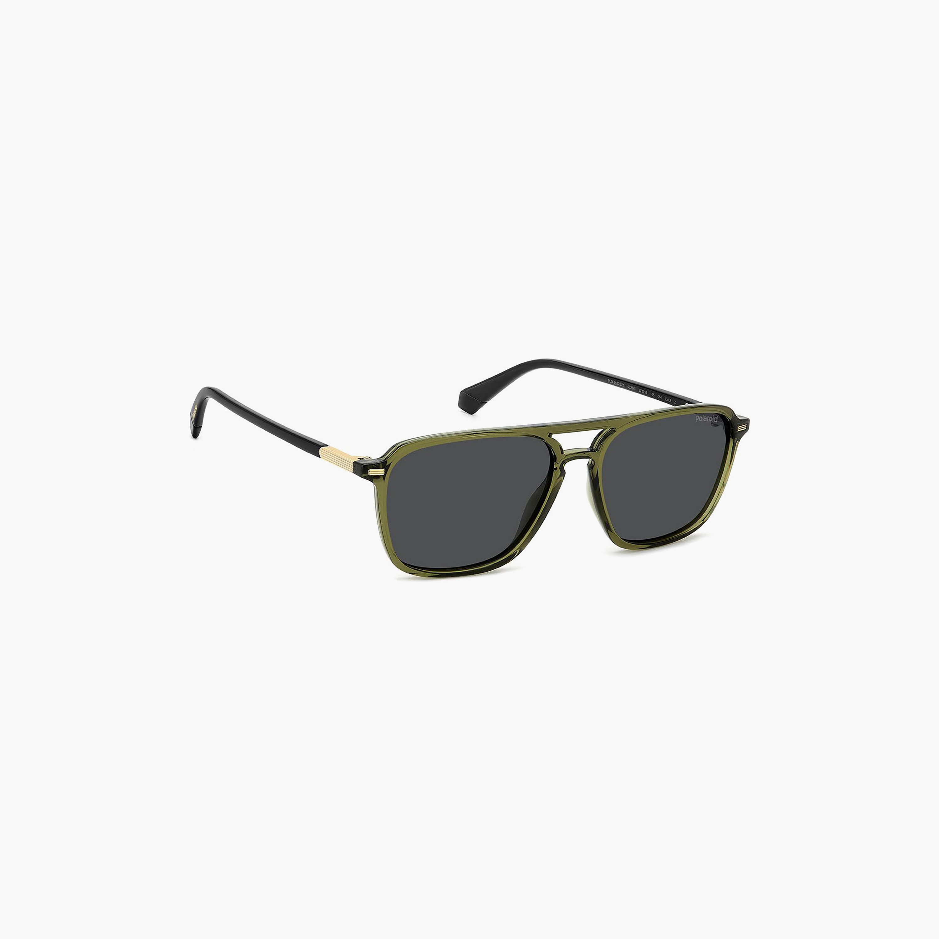 نظارات شمسية بولارويد رجالية رمادية بتصميم وايفارير ومربع | PLD 4182/S/X 4C3-men-sunglasses-image-2