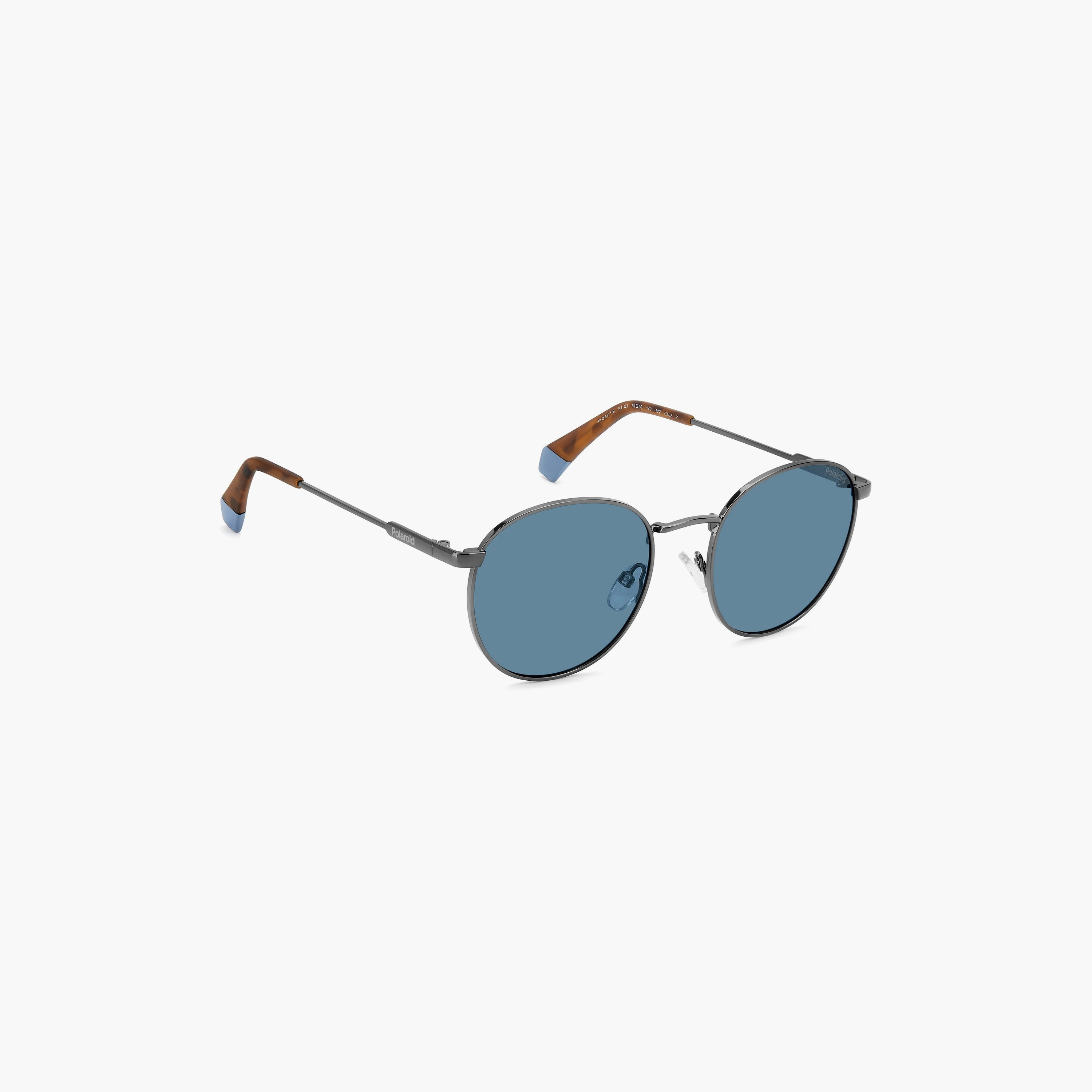 Polaroid Unisex Round & Oval Polarized Blue Sunglasses | PLD 6171/S KJ1-men-sunglasses-image-2