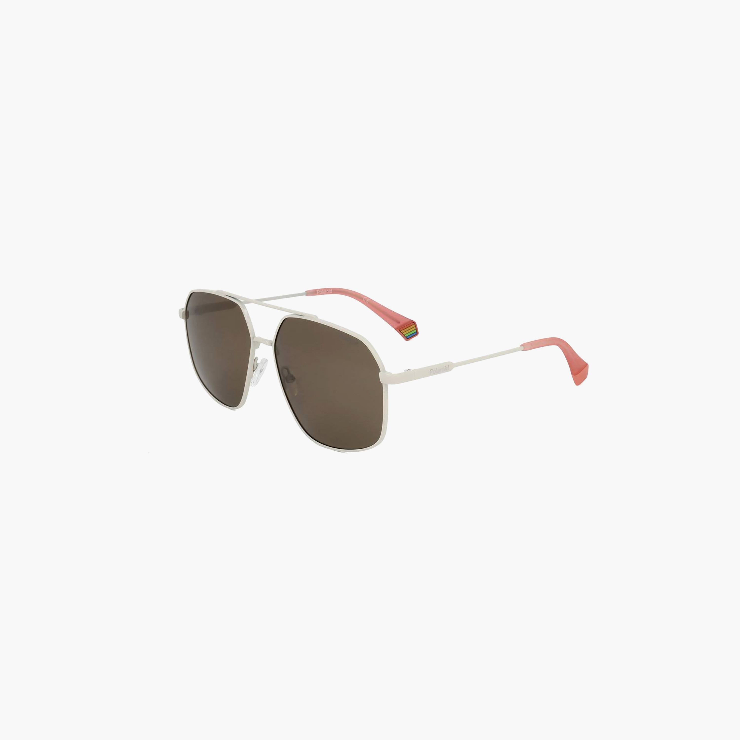 نظارات شمسية بولارويد للجنسين بتصميم طيار، لون بني مستقطب | PLD 6173/S 10A-men-sunglasses-image-1