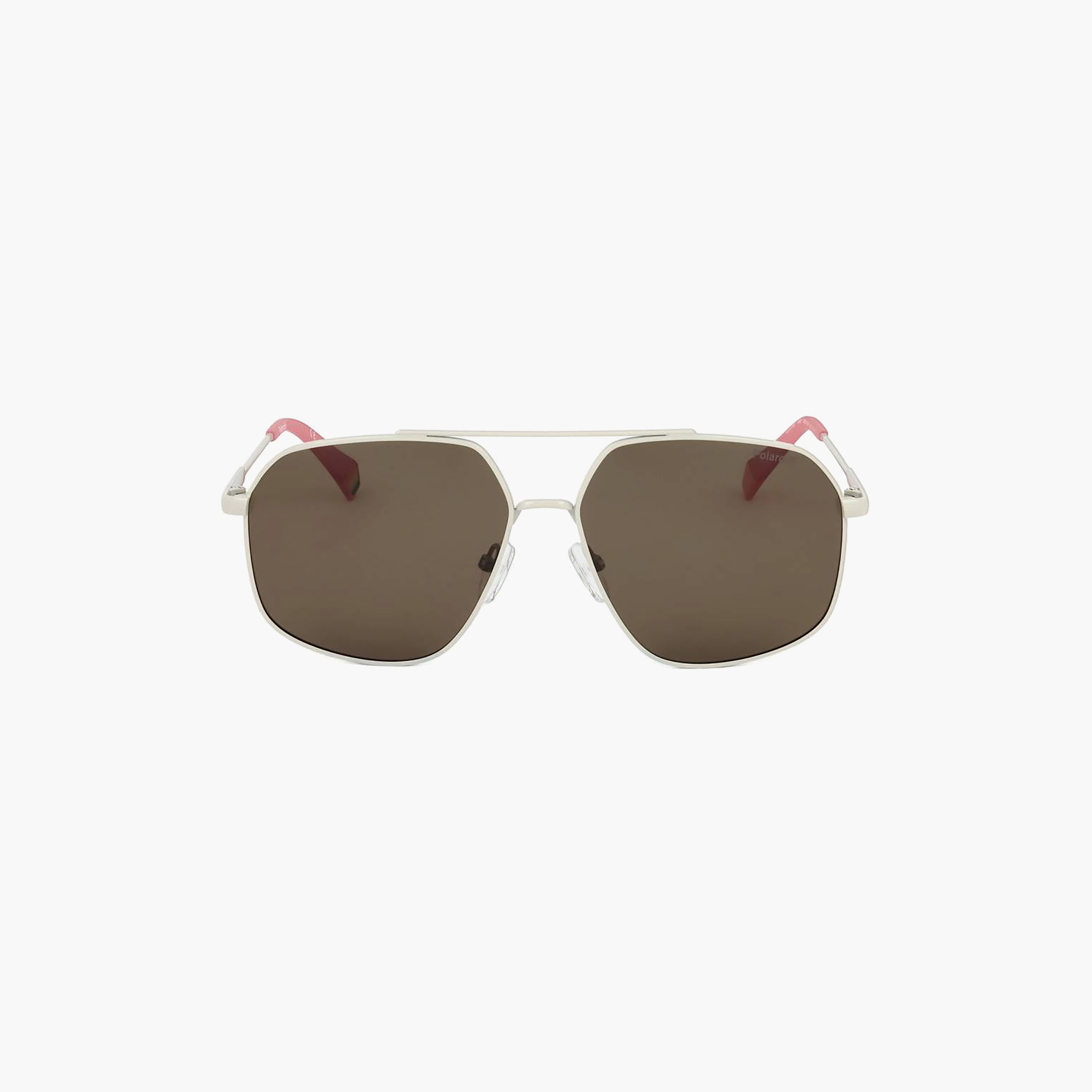 نظارات شمسية بولارويد للجنسين بتصميم طيار، لون بني مستقطب | PLD 6173/S 10A-men-sunglasses-image-3