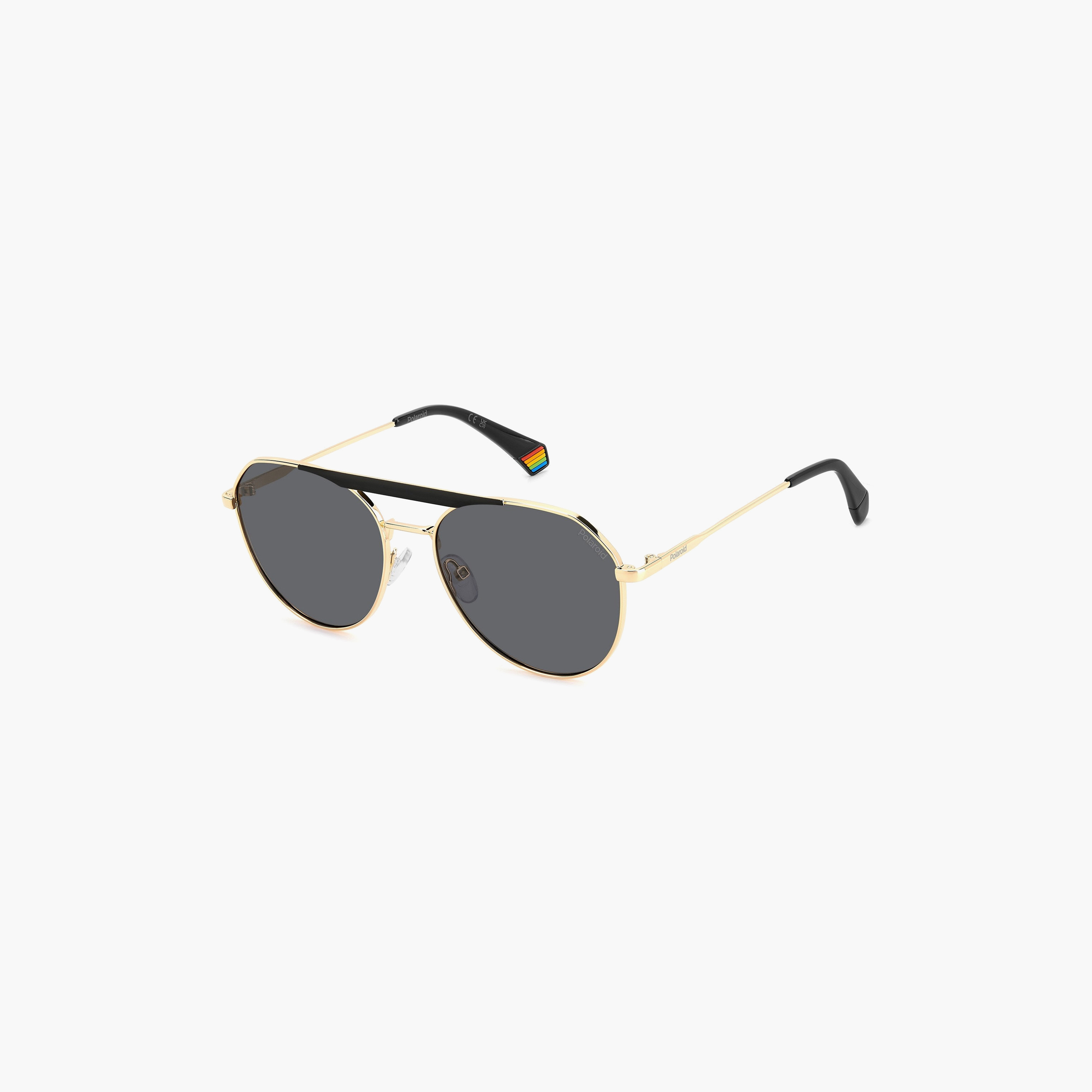 نظارات شمسية بولارويد للجنسين بتصميم طيار وعدسات رمادية مستقطبة | PLD 6211/S/X RHL-men-sunglasses-image-1