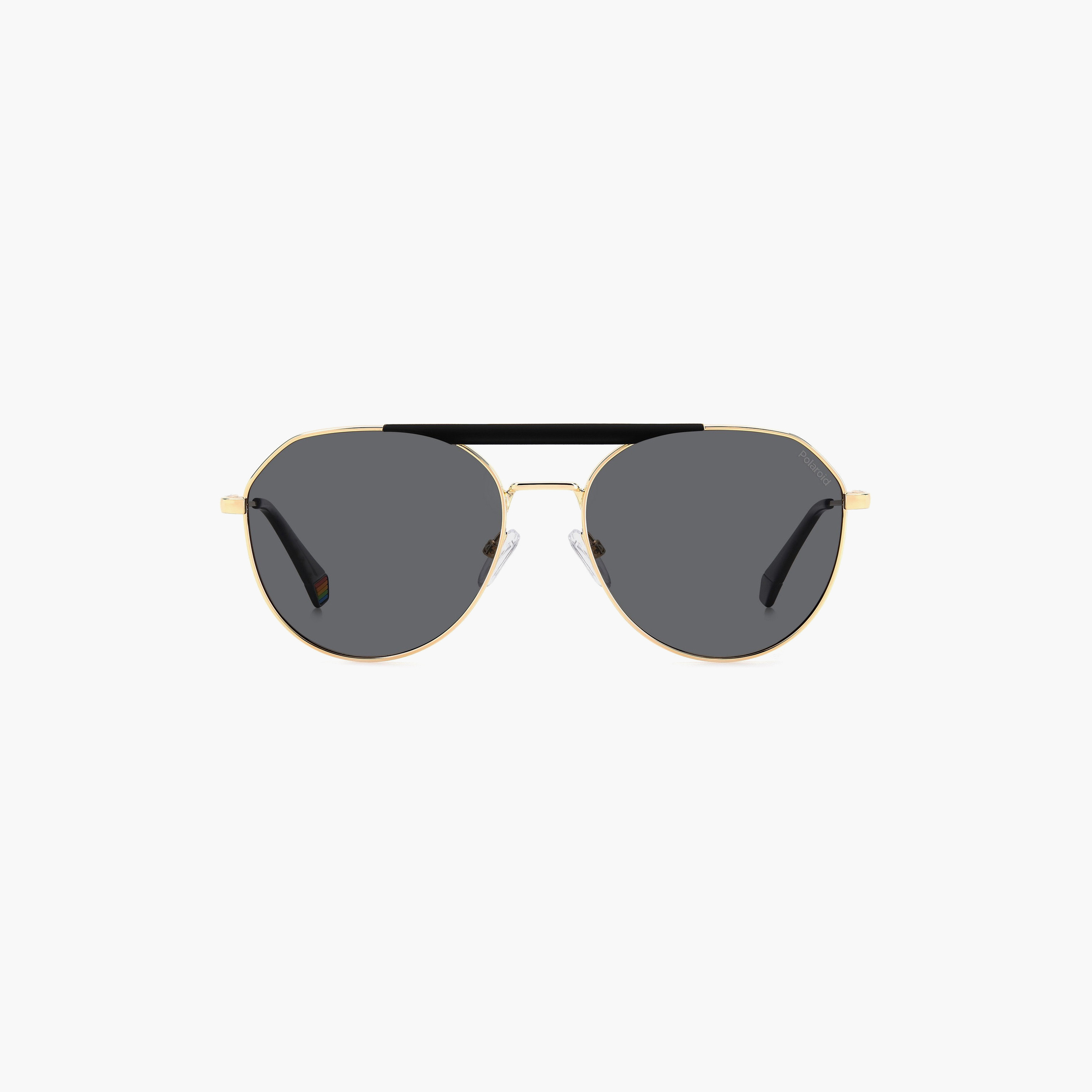 نظارات شمسية بولارويد للجنسين بتصميم طيار وعدسات رمادية مستقطبة | PLD 6211/S/X RHL-men-sunglasses-image-3