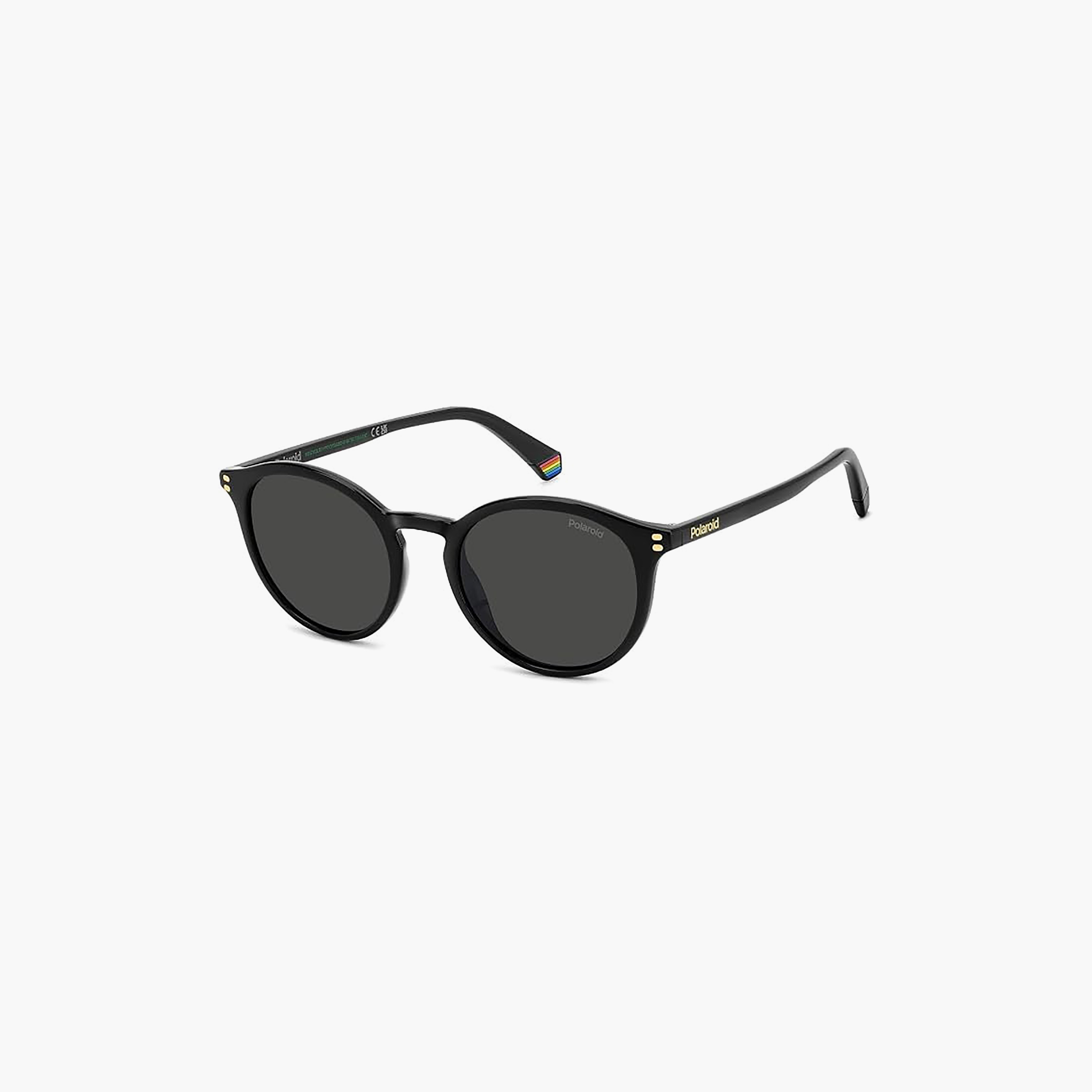 Polaroid Unisex Round & Oval Polarized Grey Sunglasses-men-sunglasses-image-1