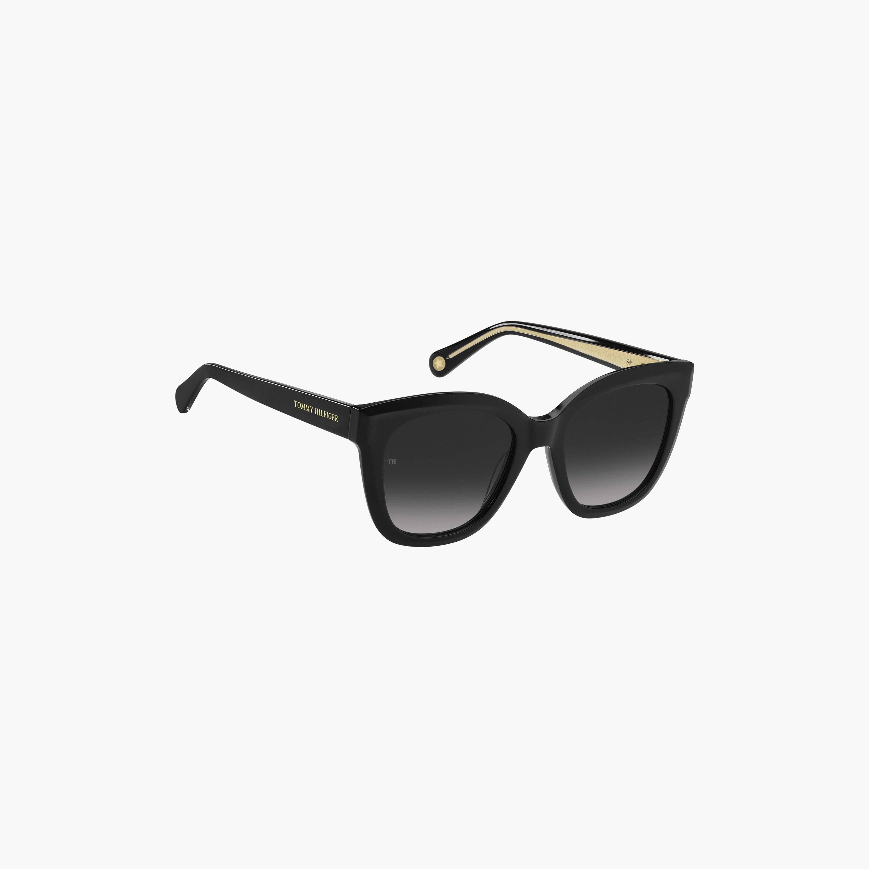 نظارات شمسية نسائية من تومي هيلفيغر بتصميم عين القطة باللون الأسود | TH 1884/S-women-sunglasses-image-2