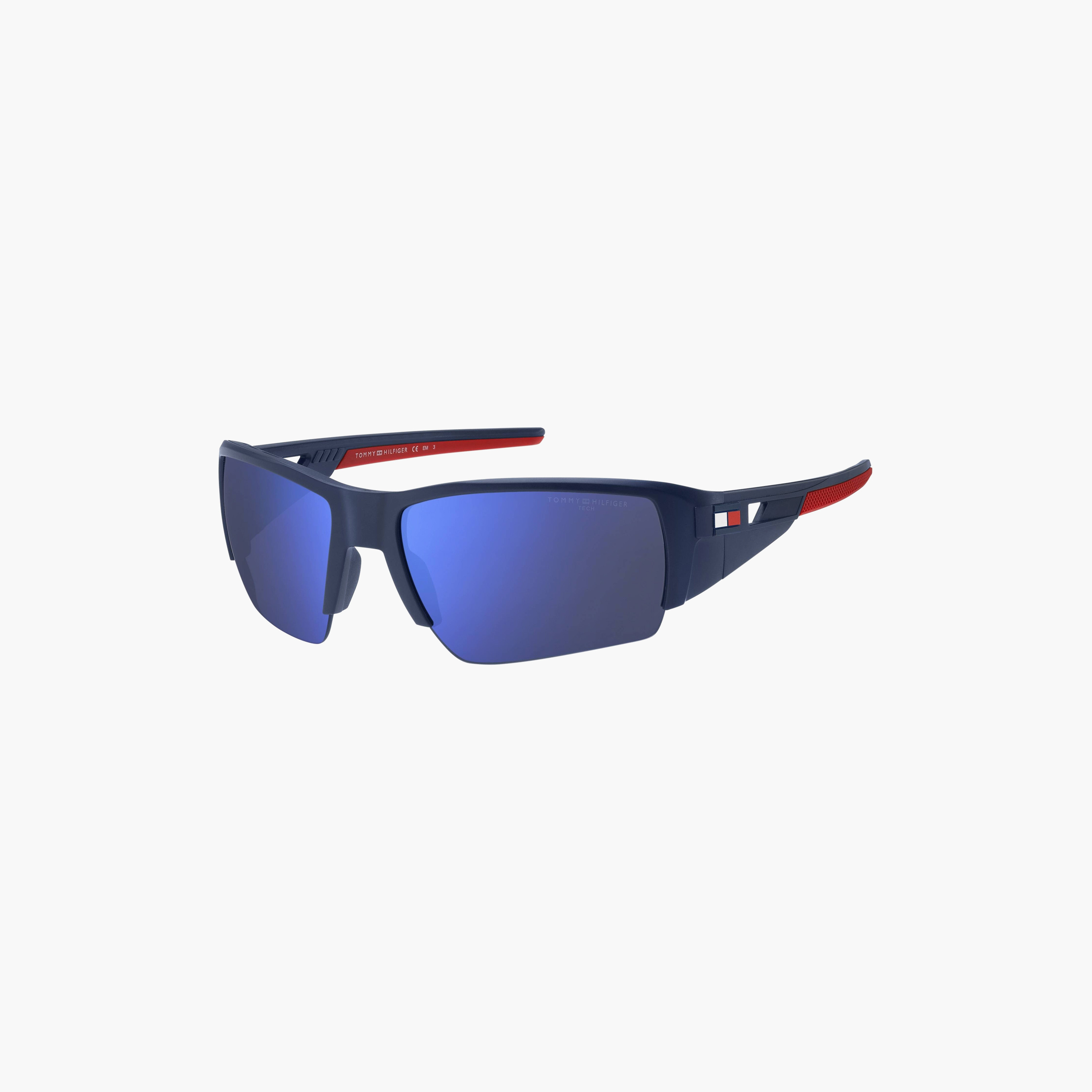 Tommy Hilfiger Men Rectangle Blue Sunglasses | TH 1910/S FLL-men-sunglasses-image-1