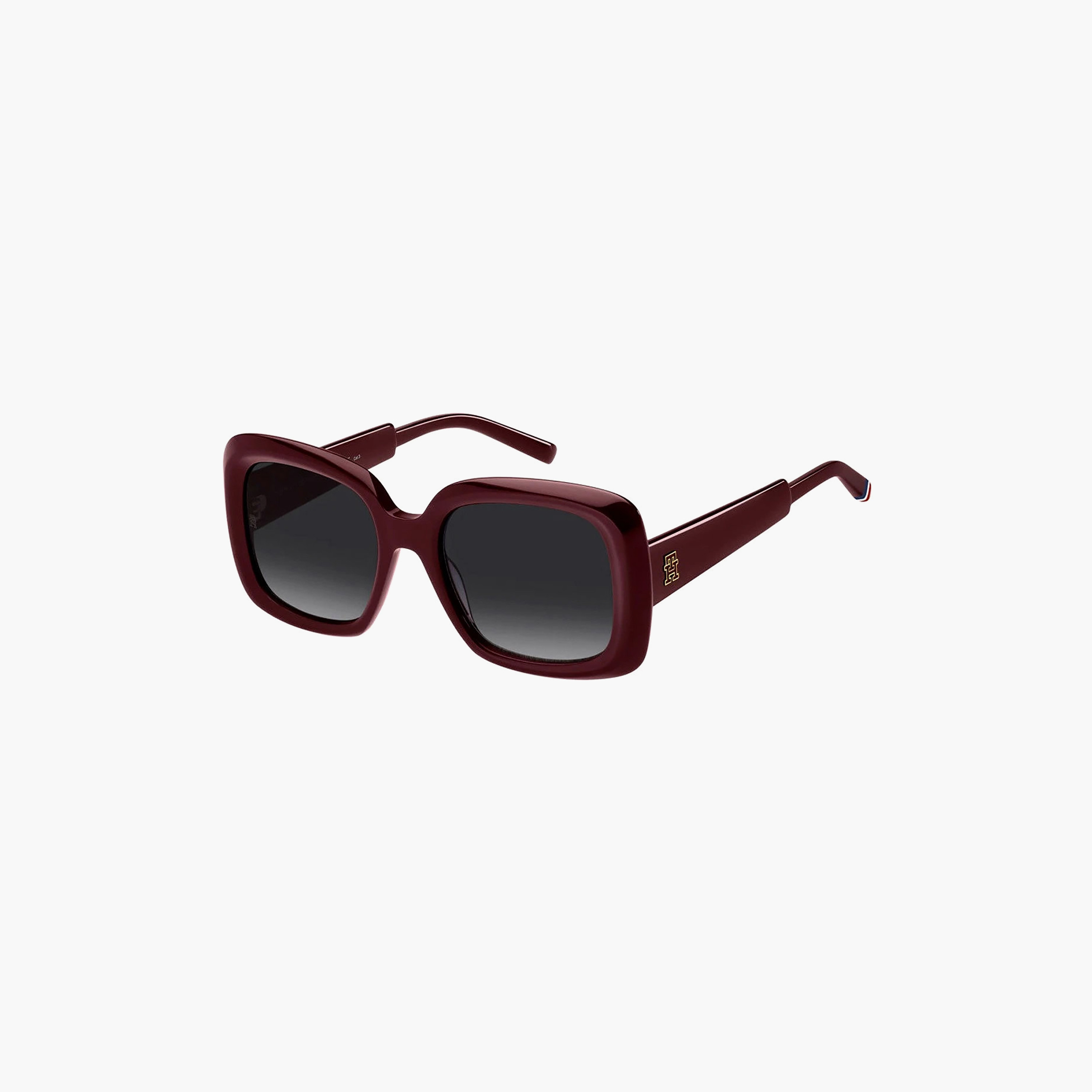 نظارات شمسية رمادية مربعة الشكل بتصميم وايفارير من تومي هيلفيغر للرجال | TH 2208/S-men-sunglasses-image-1