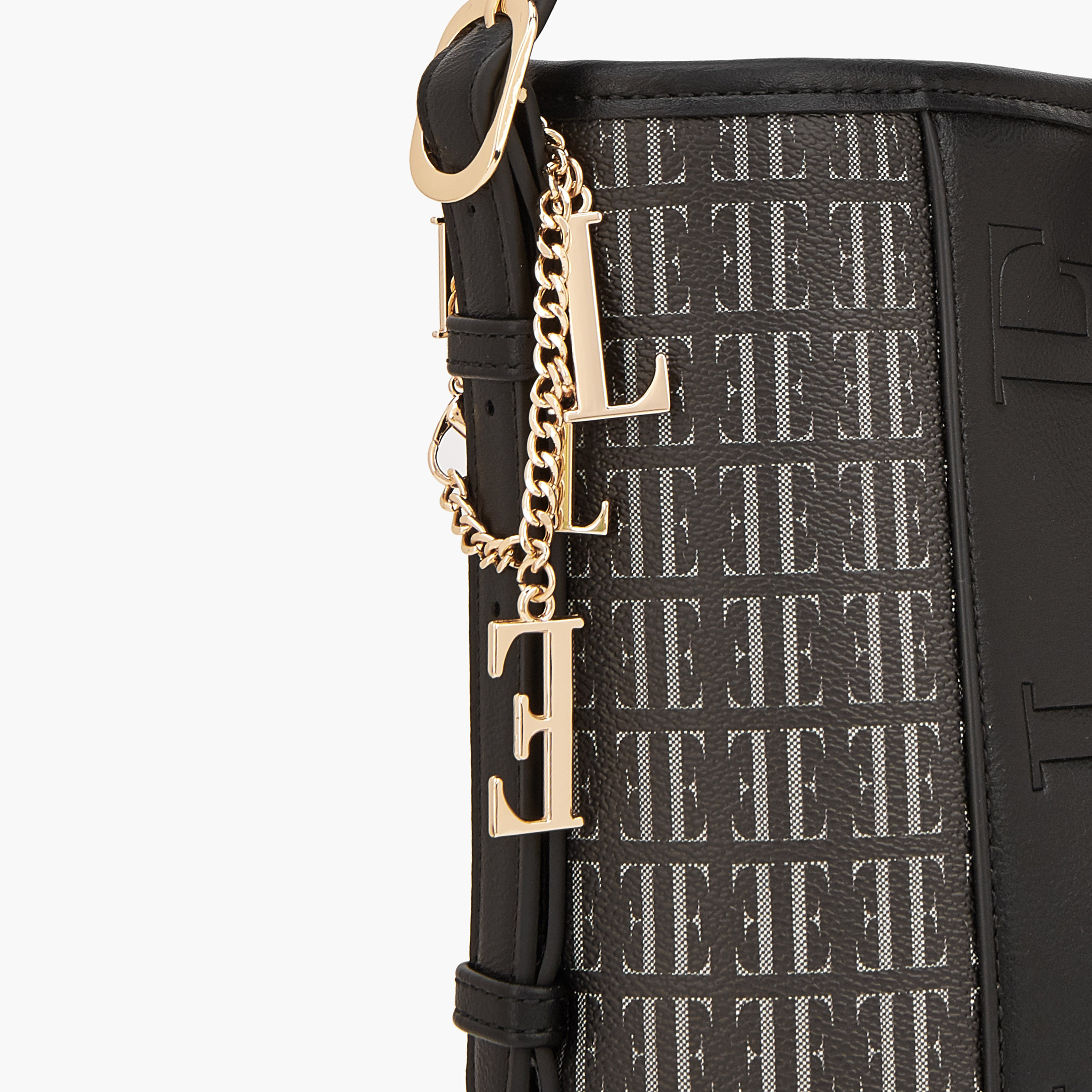 Elle Monogram Print Shoulder Bag with Pouch-women-bagsandwallets-handbags-image-5
