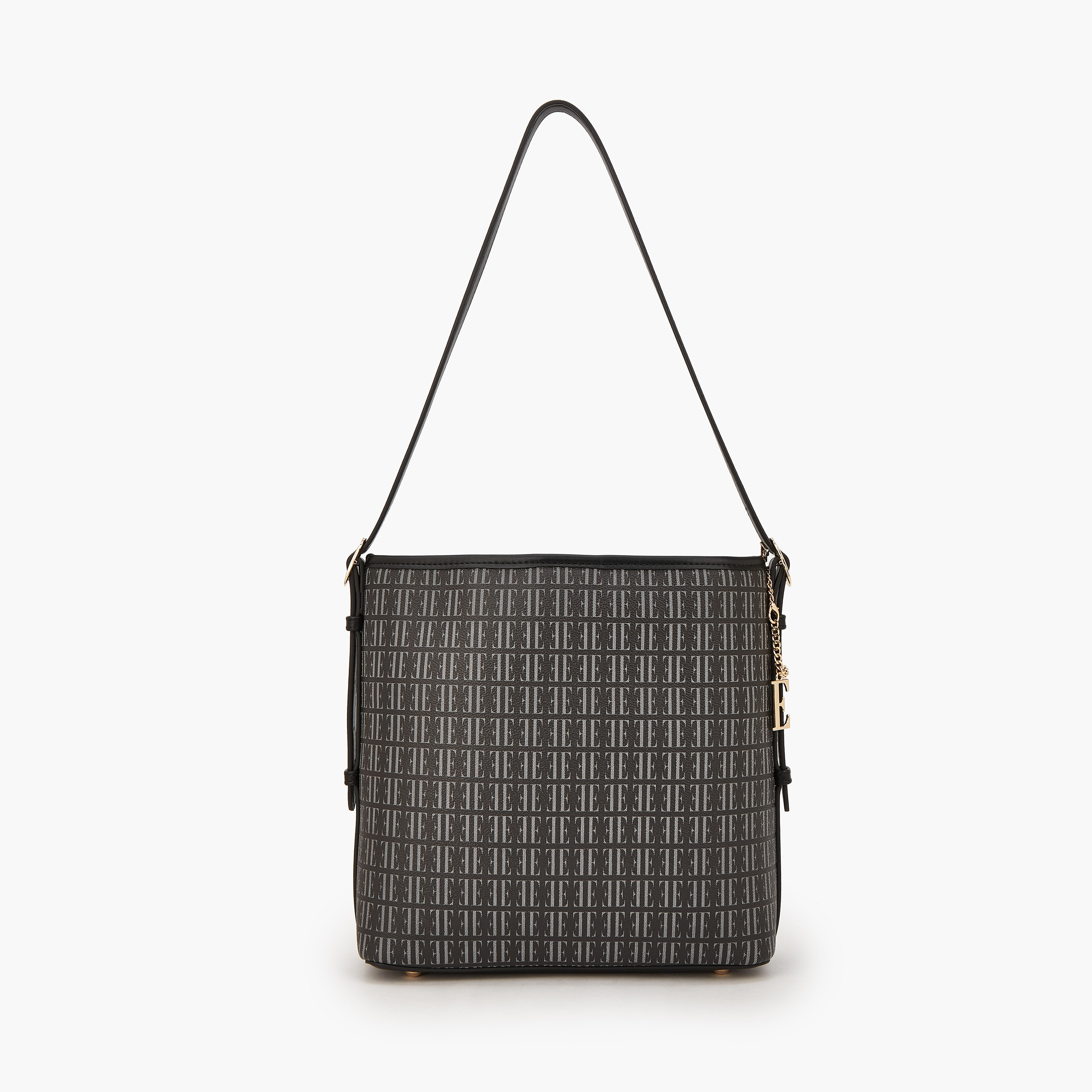 Elle Monogram Print Shoulder Bag with Pouch-women-bagsandwallets-handbags-image-6