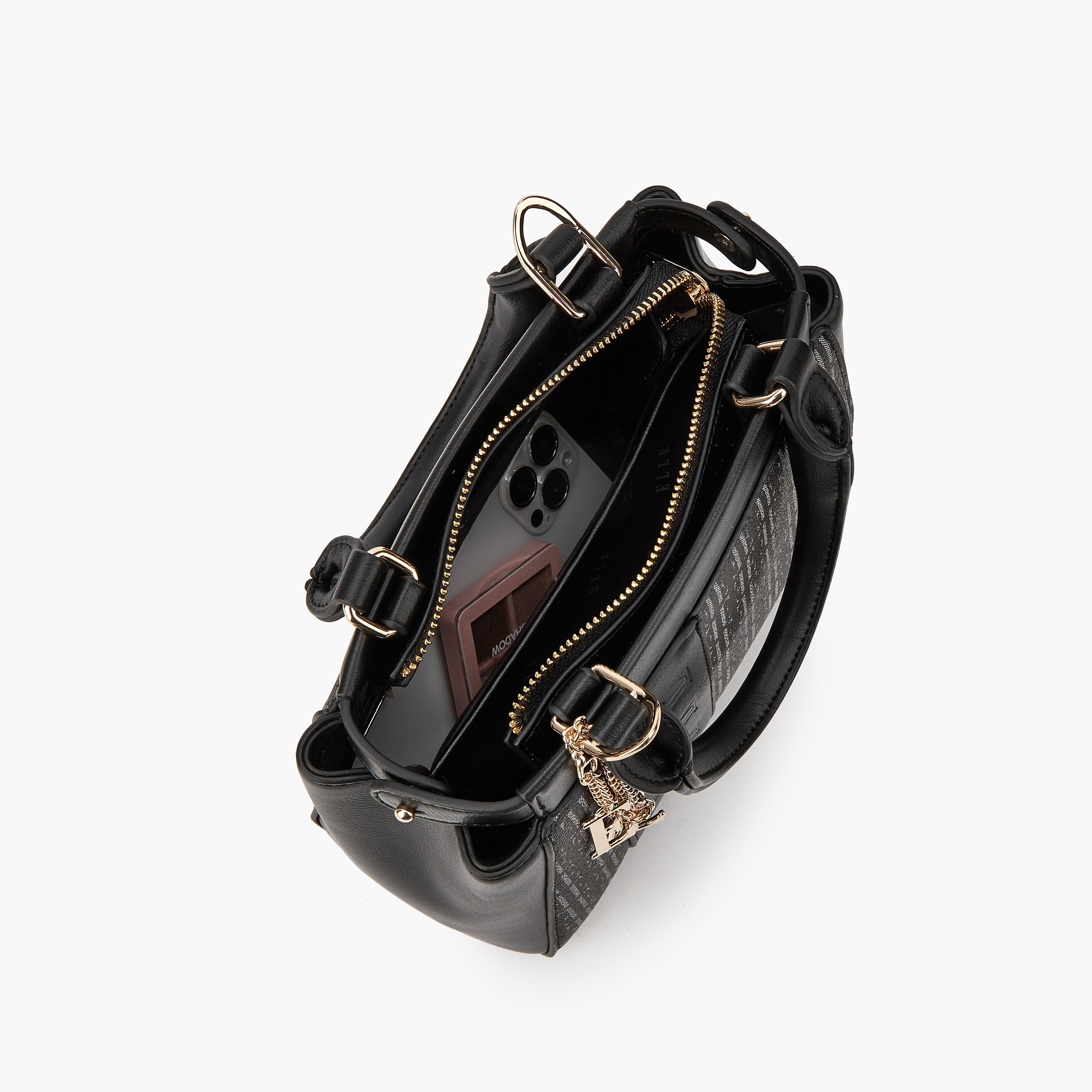 Elle Monogram Print Satchel Bag with Detachable Strap-women-bagsandwallets-handbags-image-7