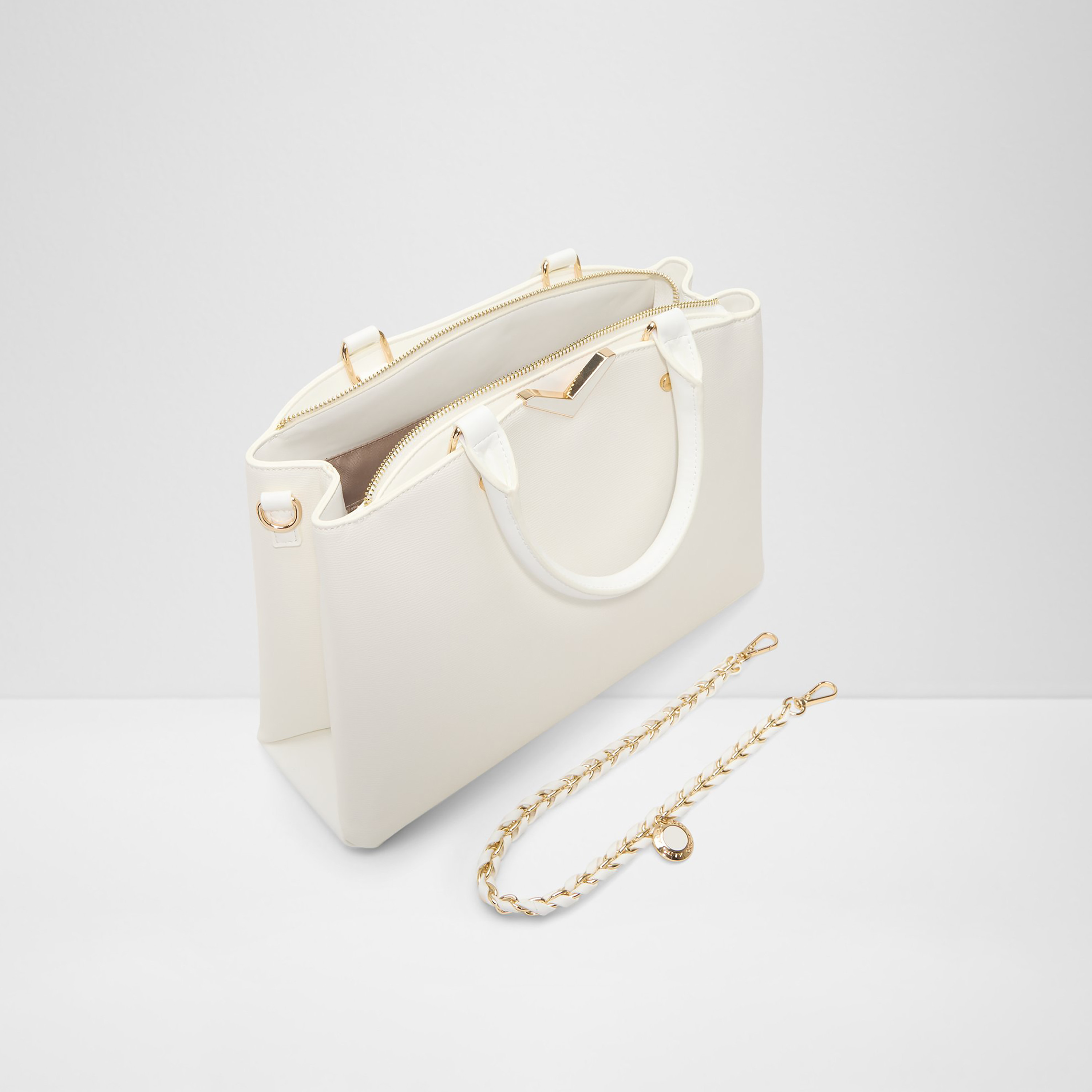 Aldo Viviana Plain Double Handle Satchel Bag with Zip Closure & Adjustable Strap-women-bagsandwallets-handbags-image-3