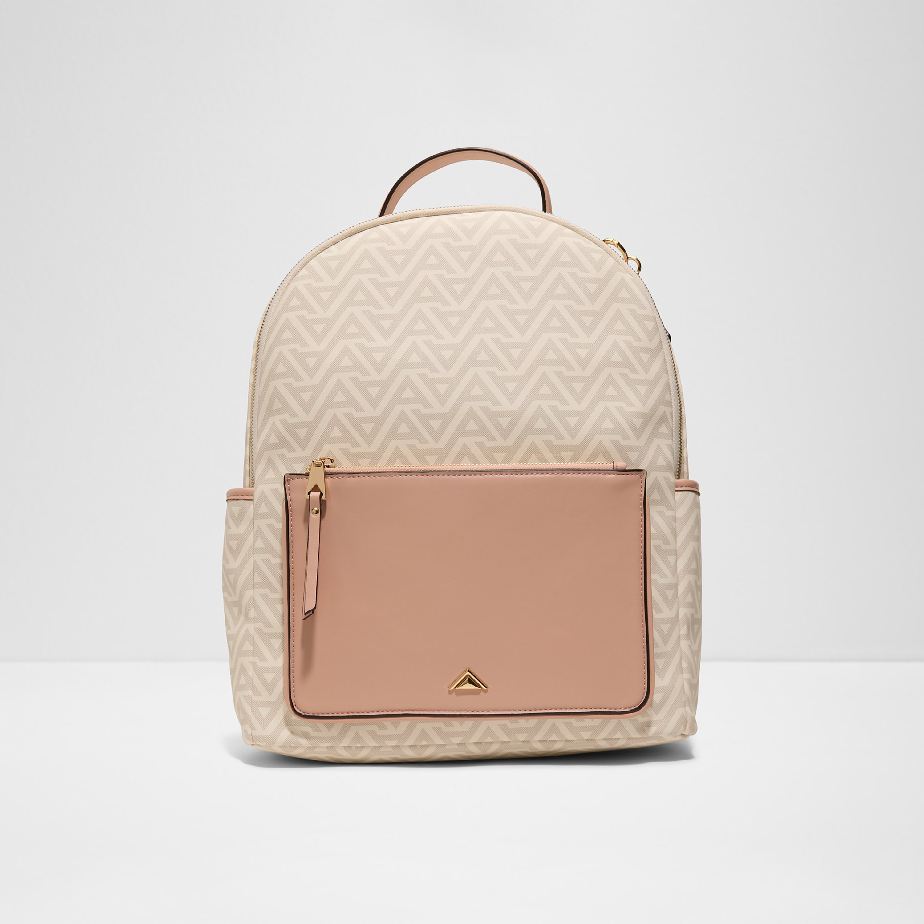 Aldo Lannon Monogram Top Handle Backpack with Zip Closure and Adjustable Strap-women-bagsandwallets-backpacks-image-1