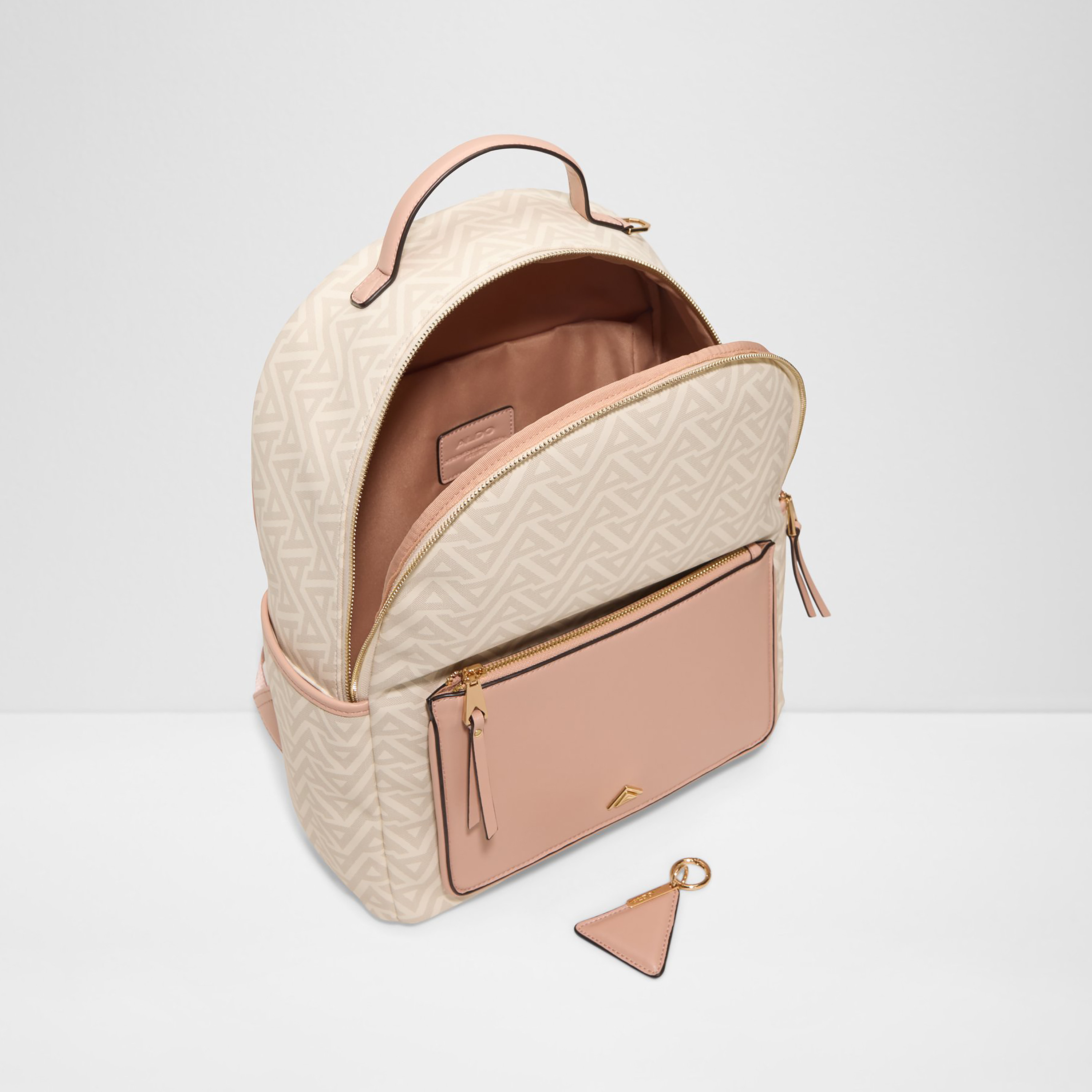 Aldo Lannon Monogram Top Handle Backpack with Zip Closure and Adjustable Strap-women-bagsandwallets-backpacks-image-3