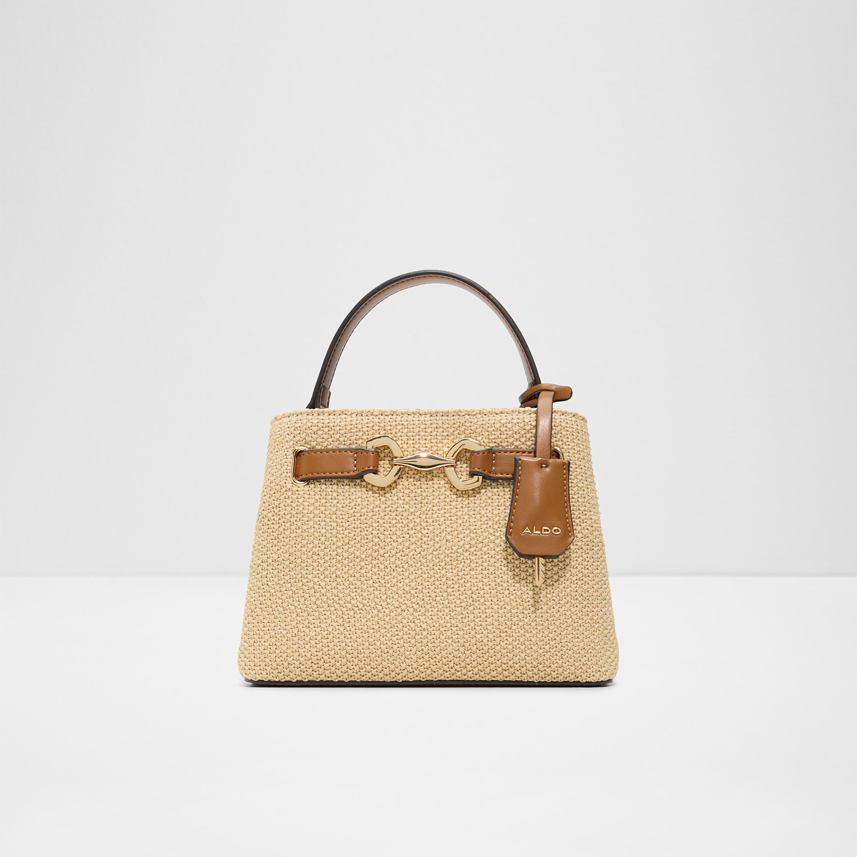 Aldo Marinia Textured Single Handle Mini Satchel Bag with Magnetic Closure & Strap-women-bagsandwallets-handbags-image-1