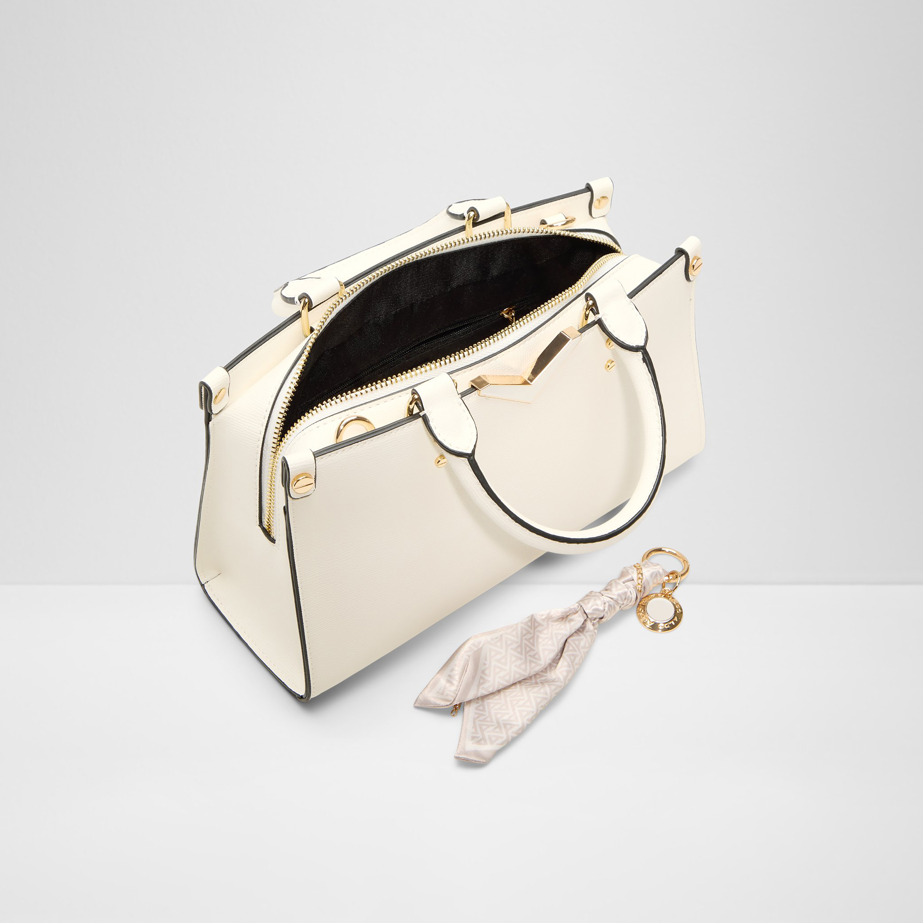 Aldo Valerrya Plain Double Handle Satchel Bag with Zip Closure & Adjustable Strap-women-bagsandwallets-handbags-image-3