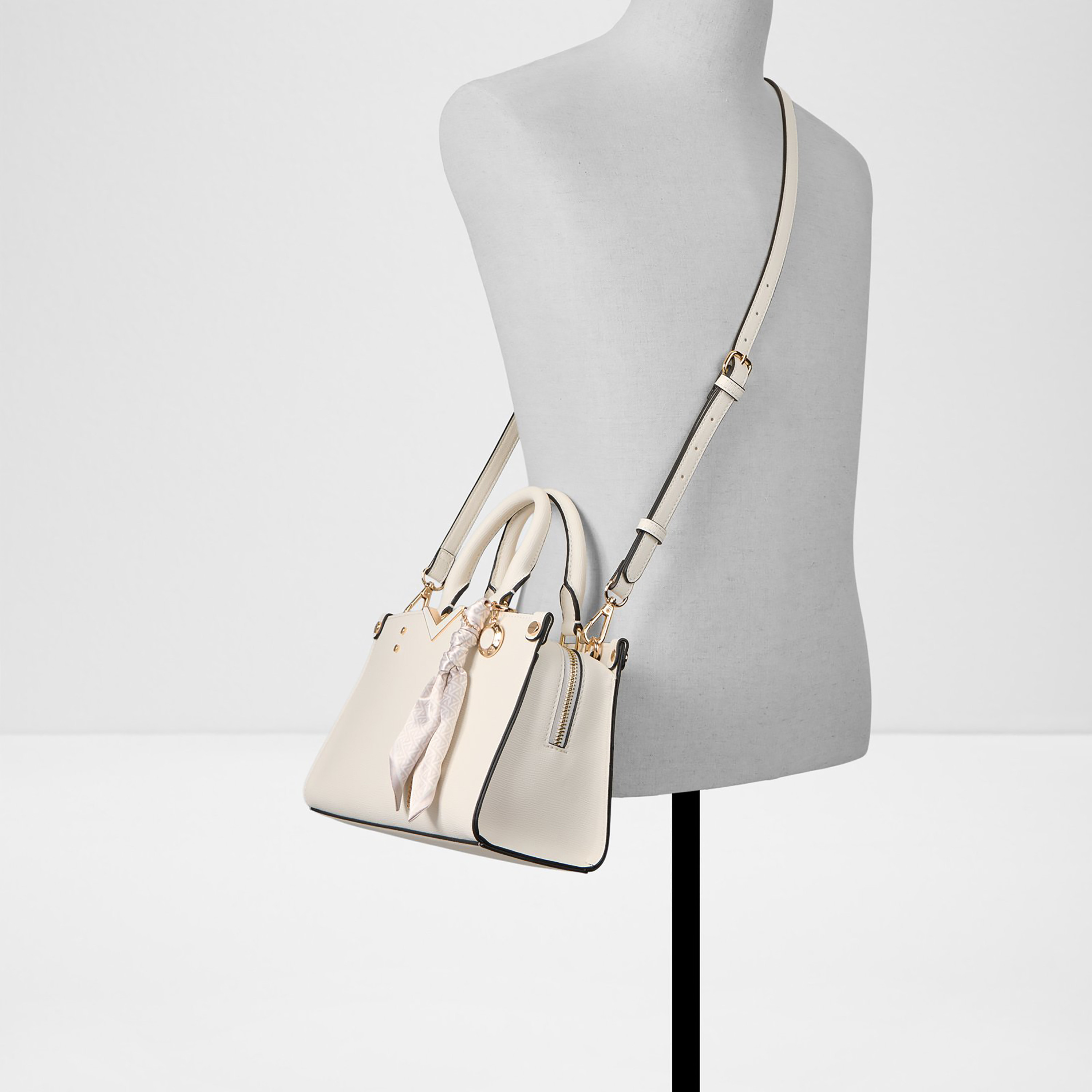 Aldo Valerrya Plain Double Handle Satchel Bag with Zip Closure & Adjustable Strap-women-bagsandwallets-handbags-image-4