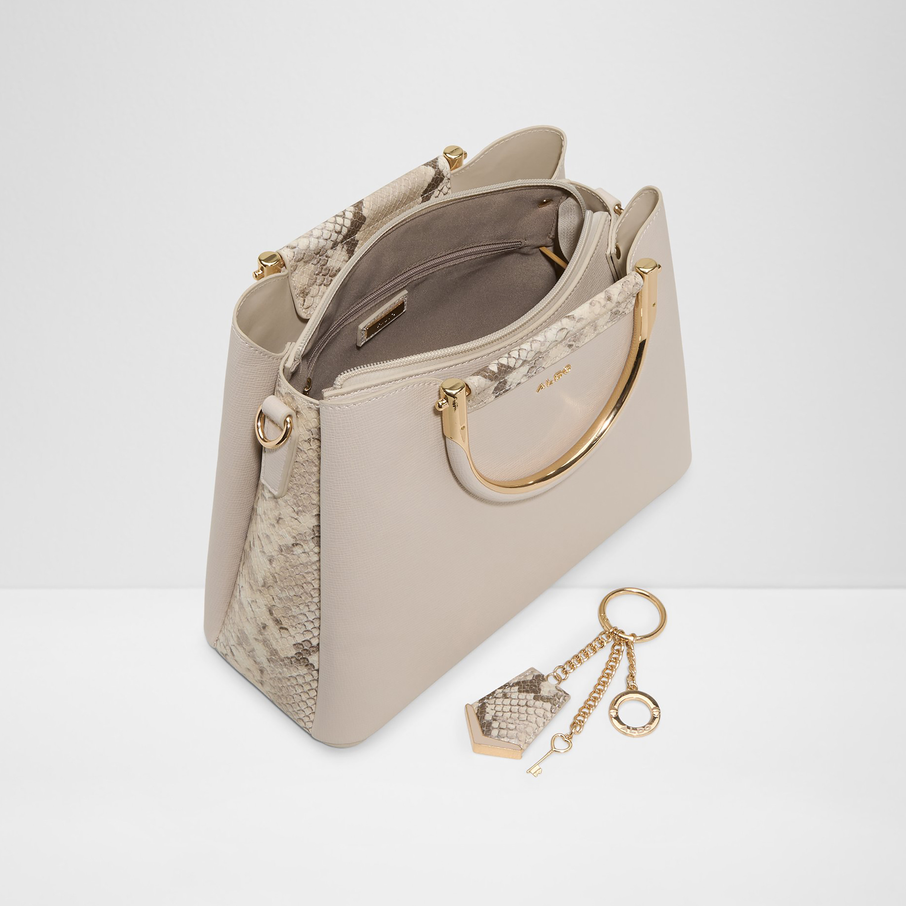 Aldo Cloena Animal Print Double Handle Satchel Bag with Zip Closure & Adjustable Strap-women-bagsandwallets-handbags-image-3