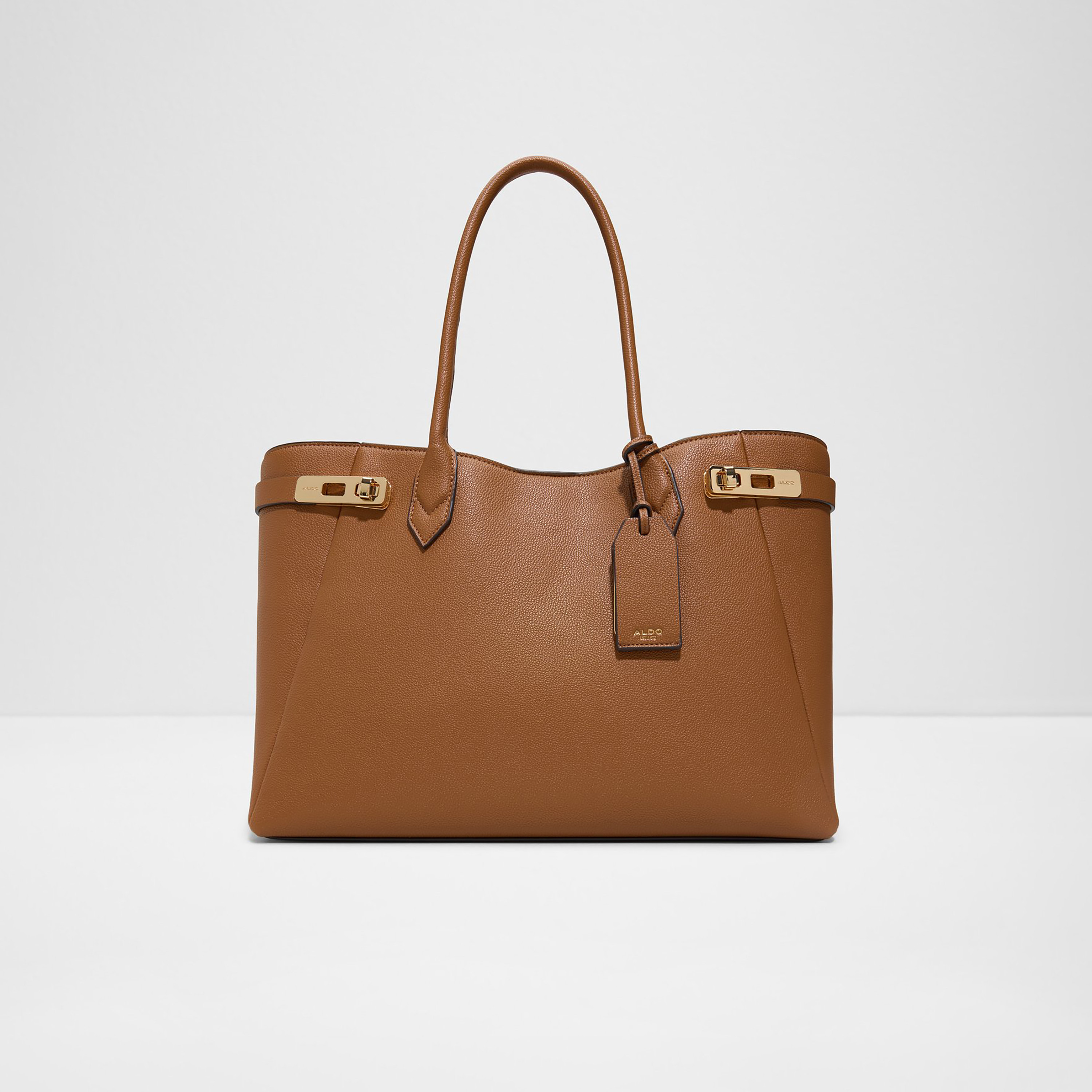 Aldo Pponak Plain Double Handle Tote Bag & Pouch with Zip Closure-women-bagsandwallets-handbags-image-1