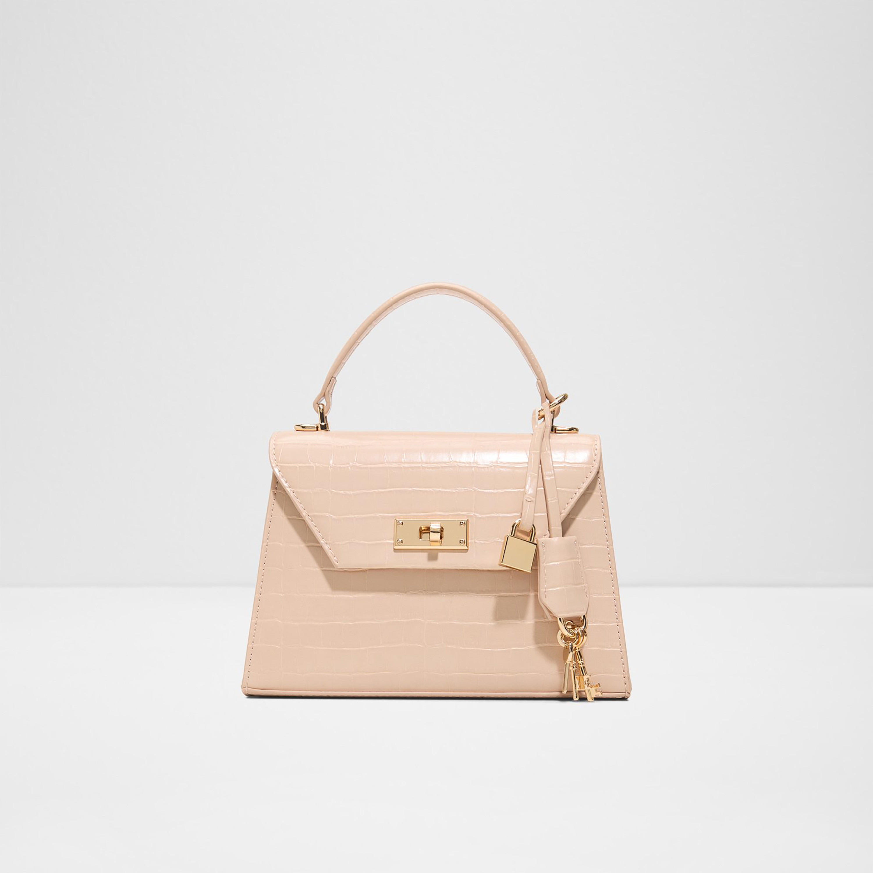 Aldo Seraphyna Textured Top Handle Mini Satchel Bag with Twist Lock & Adjustable Strap-women-bagsandwallets-handbags-image-1