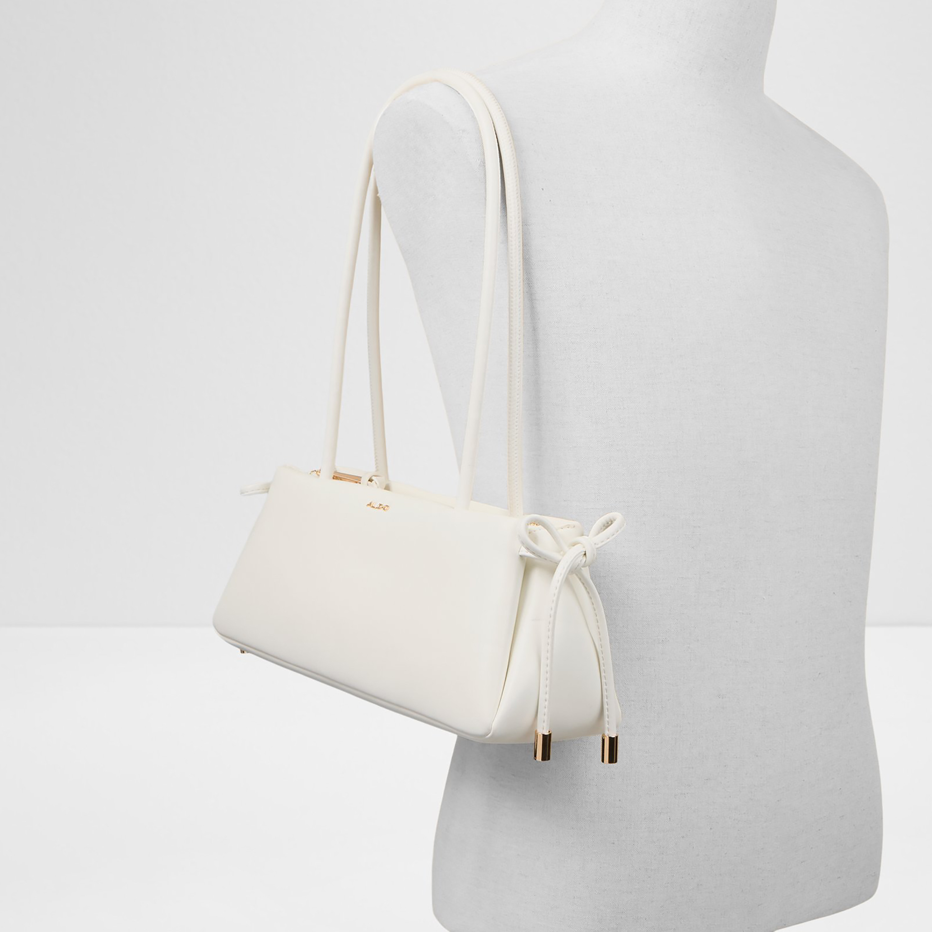 Aldo Alesandra Plain Double Handle Shoulder Bag with Zip Closure & Strap-women-bagsandwallets-handbags-image-4