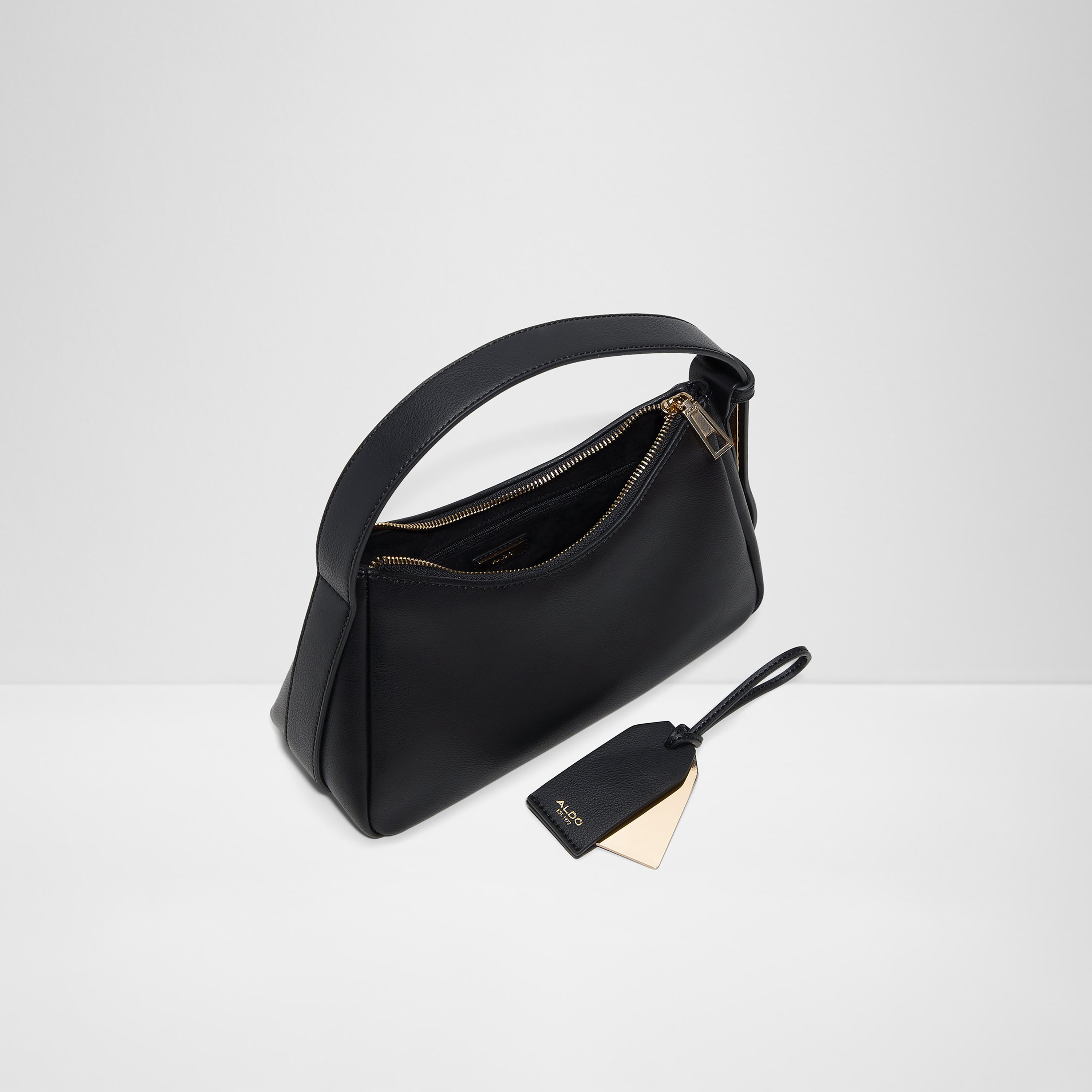 Aldo Ccharlautte Plain Single Handle Shoulder Bag with Zip Closure-women-bagsandwallets-handbags-image-3