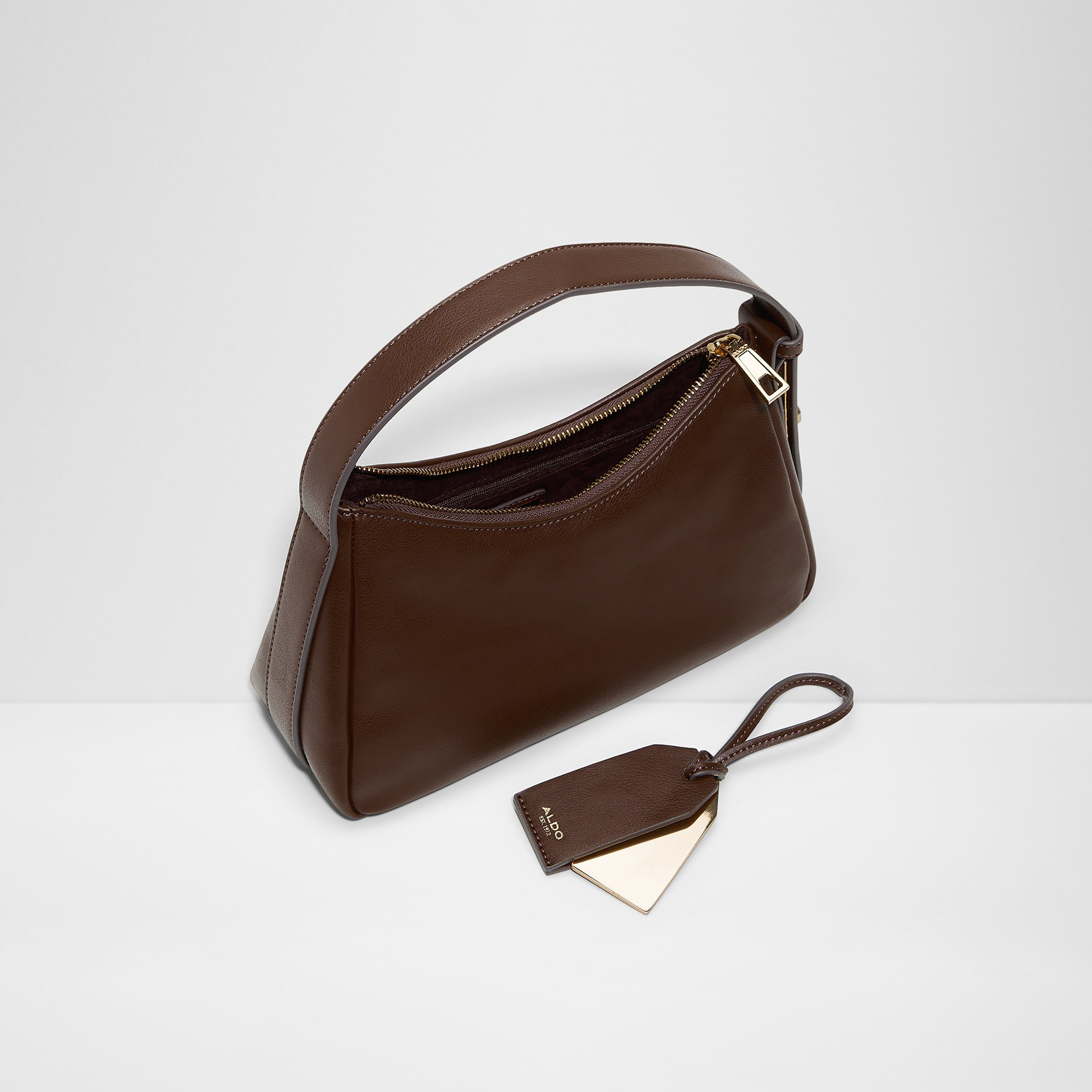 Aldo Ccharlautte Plain Single Handle Shoulder Bag with Zip Closure-women-bagsandwallets-handbags-image-3