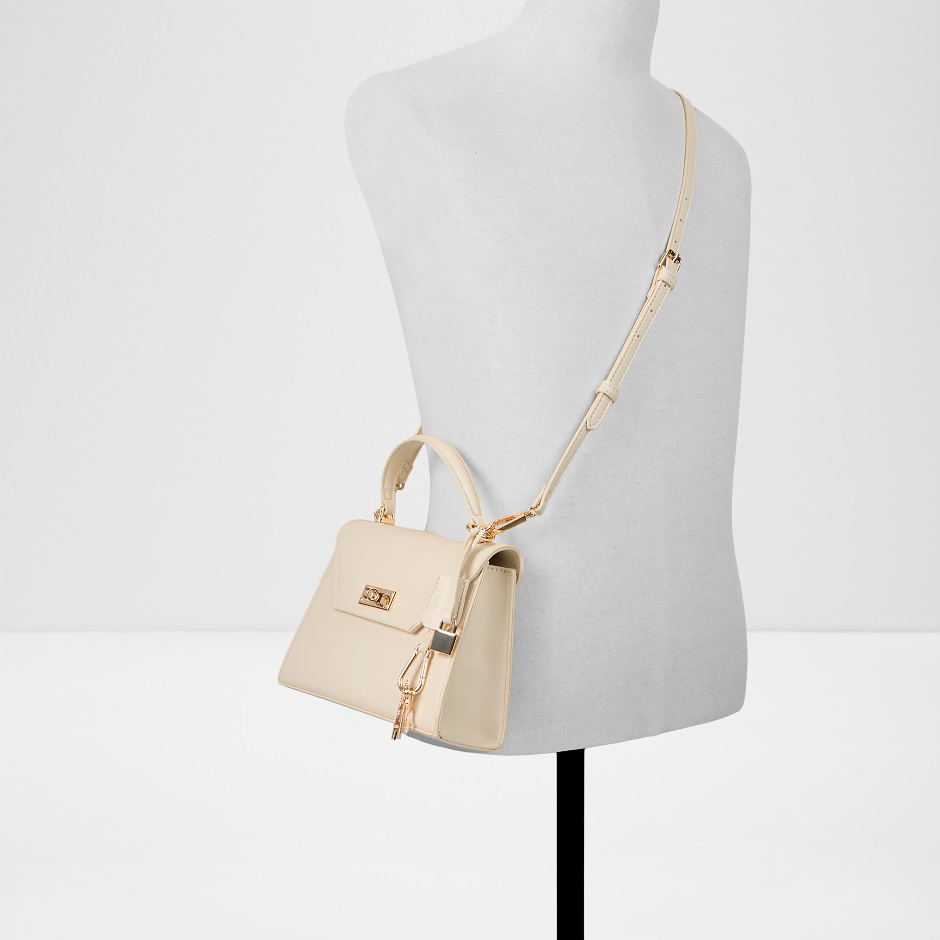 Aldo Seraphyna Plain Top Handle Satchel Bag with Twist Lock and Adjustable Strap-women-bagsandwallets-handbags-image-4
