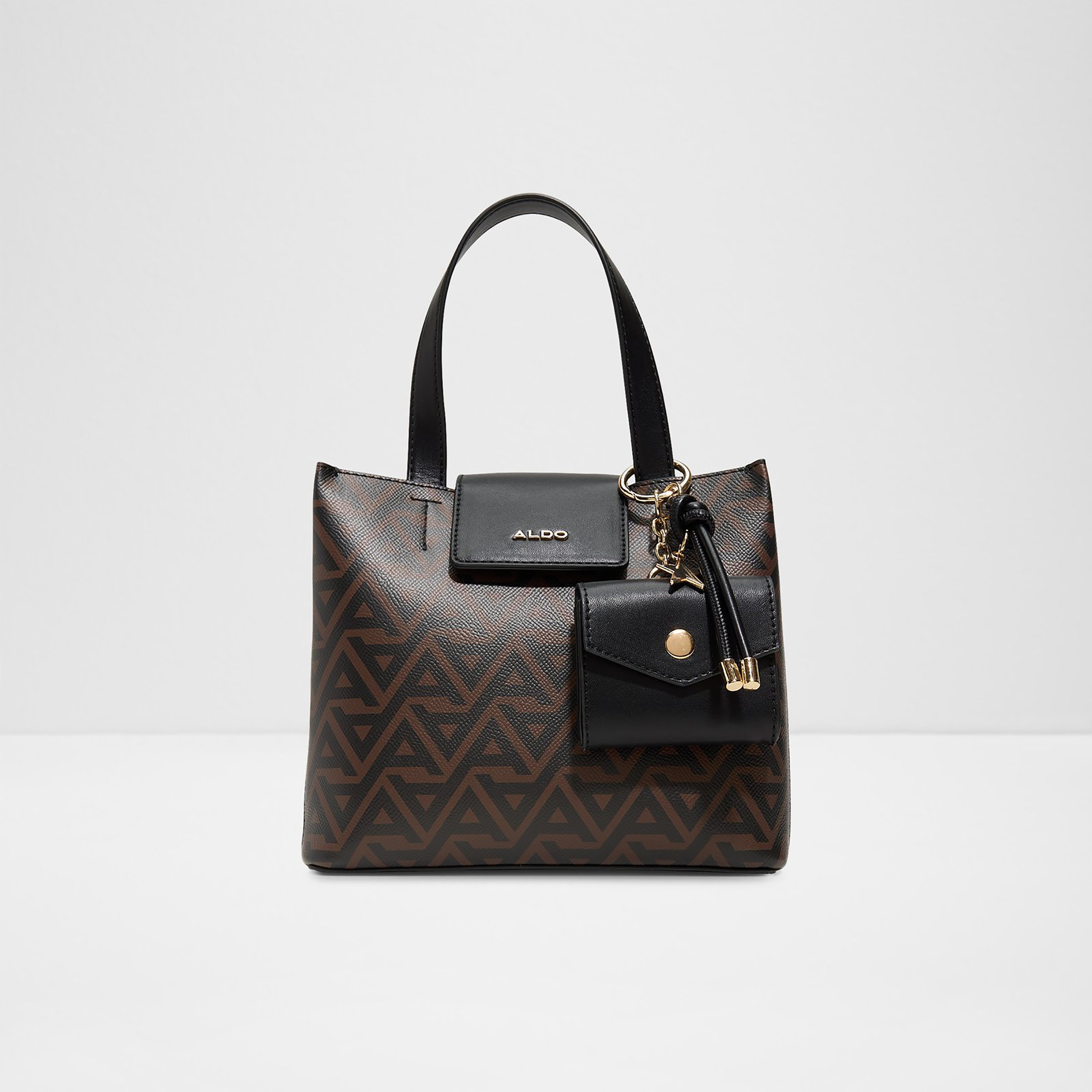 Aldo Caliora Monogram Double Handle Satchel Bag & Pouch with Magnetic Closure & Strap-women-bagsandwallets-handbags-image-1