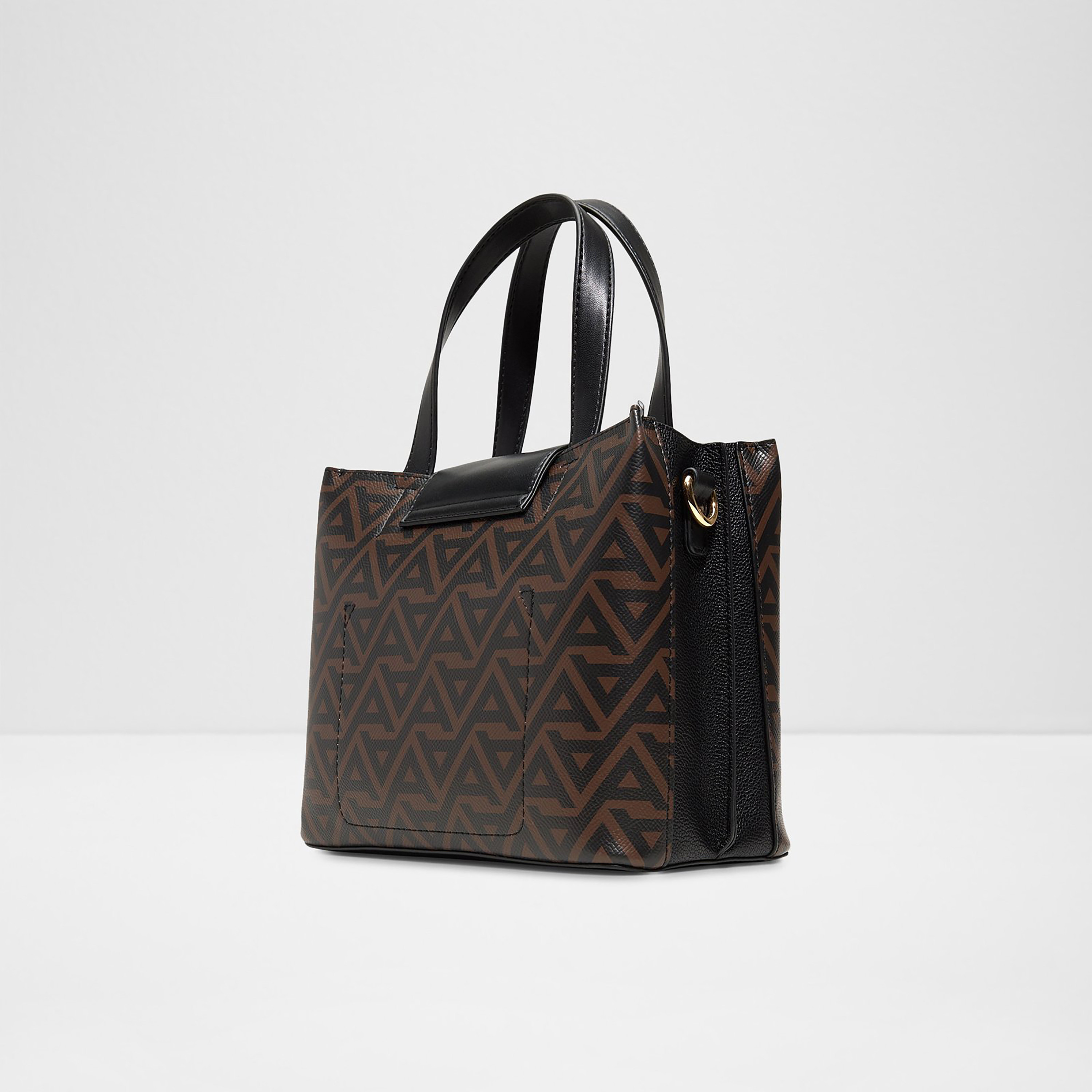 Aldo Caliora Monogram Double Handle Satchel Bag & Pouch with Magnetic Closure & Strap-women-bagsandwallets-handbags-image-2