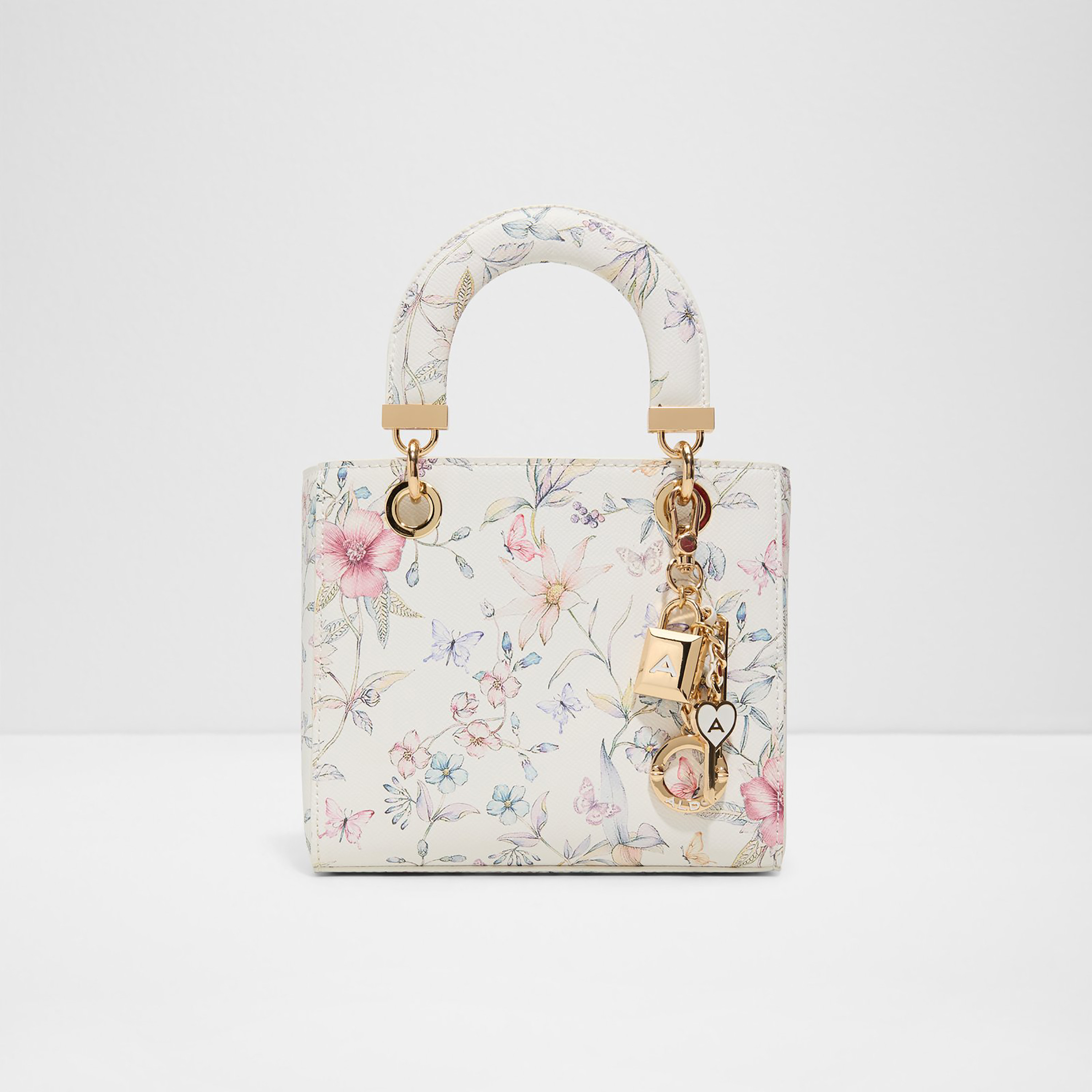 Aldo Florense Floral Printed Double Handle Handheld Bag with Magnetic Closure & Strap-women-bagsandwallets-handbags-image-1