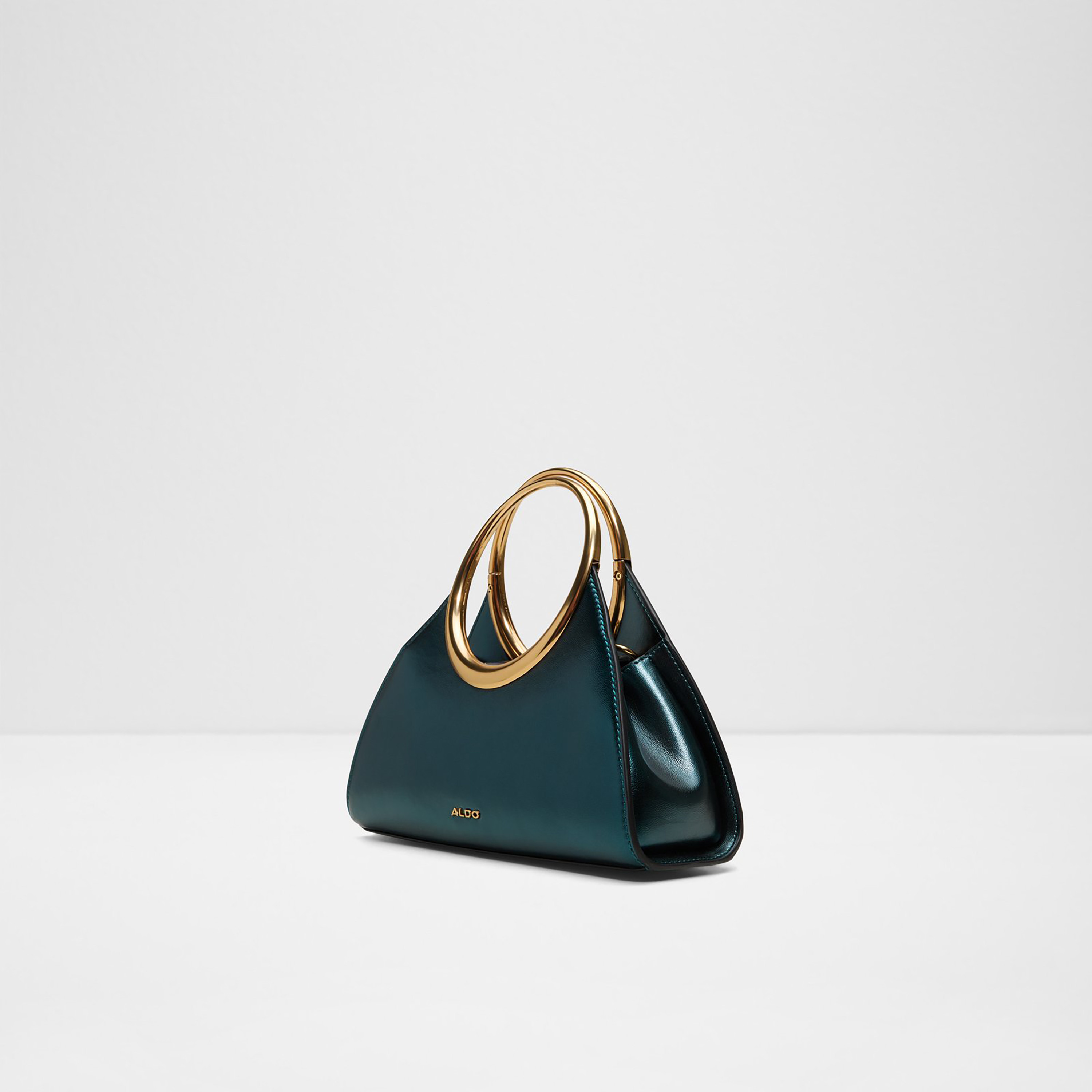 Aldo Alayamoon Plain Metal Ring Handle Handheld Bag with Open Top & Adjustable Strap-women-bagsandwallets-handbags-image-2