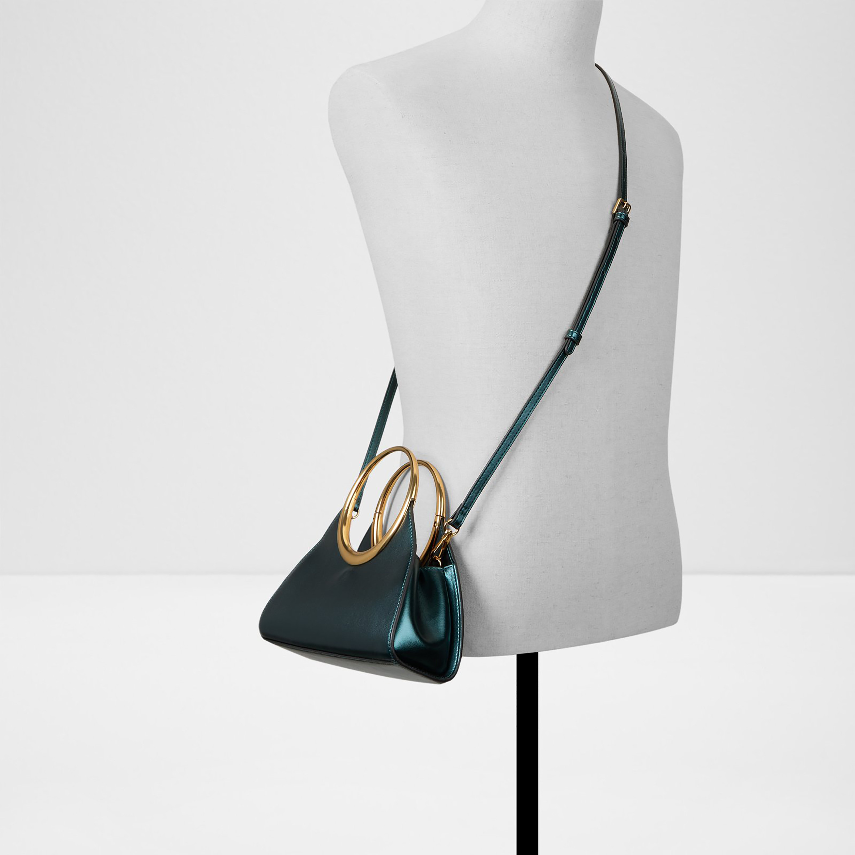 Aldo Alayamoon Plain Metal Ring Handle Handheld Bag with Open Top & Adjustable Strap-women-bagsandwallets-handbags-image-4