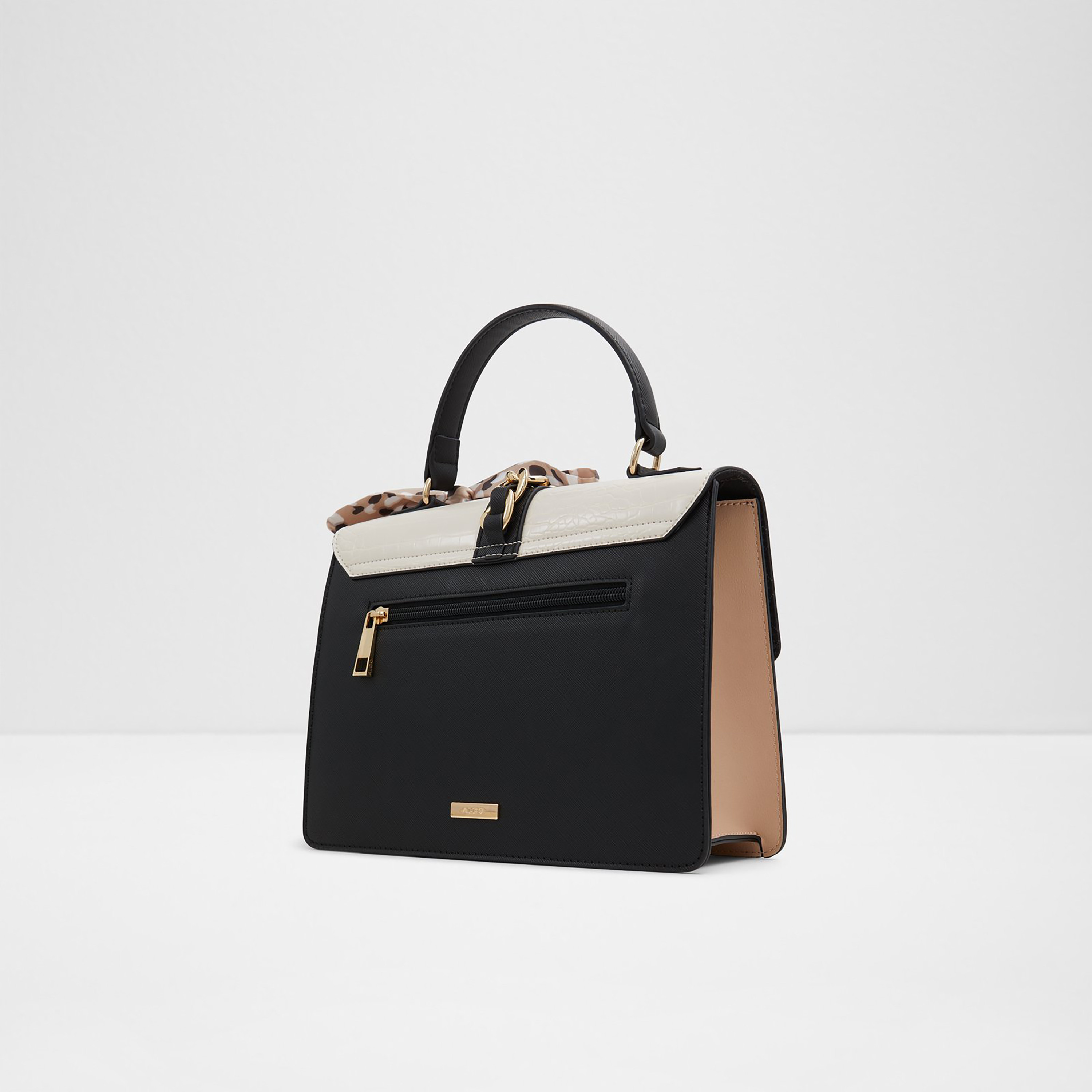 Aldo Cailla Color Blocked Top Handle Satchel Bag with Twist Lock & Adjustable Strap-women-bagsandwallets-handbags-image-2
