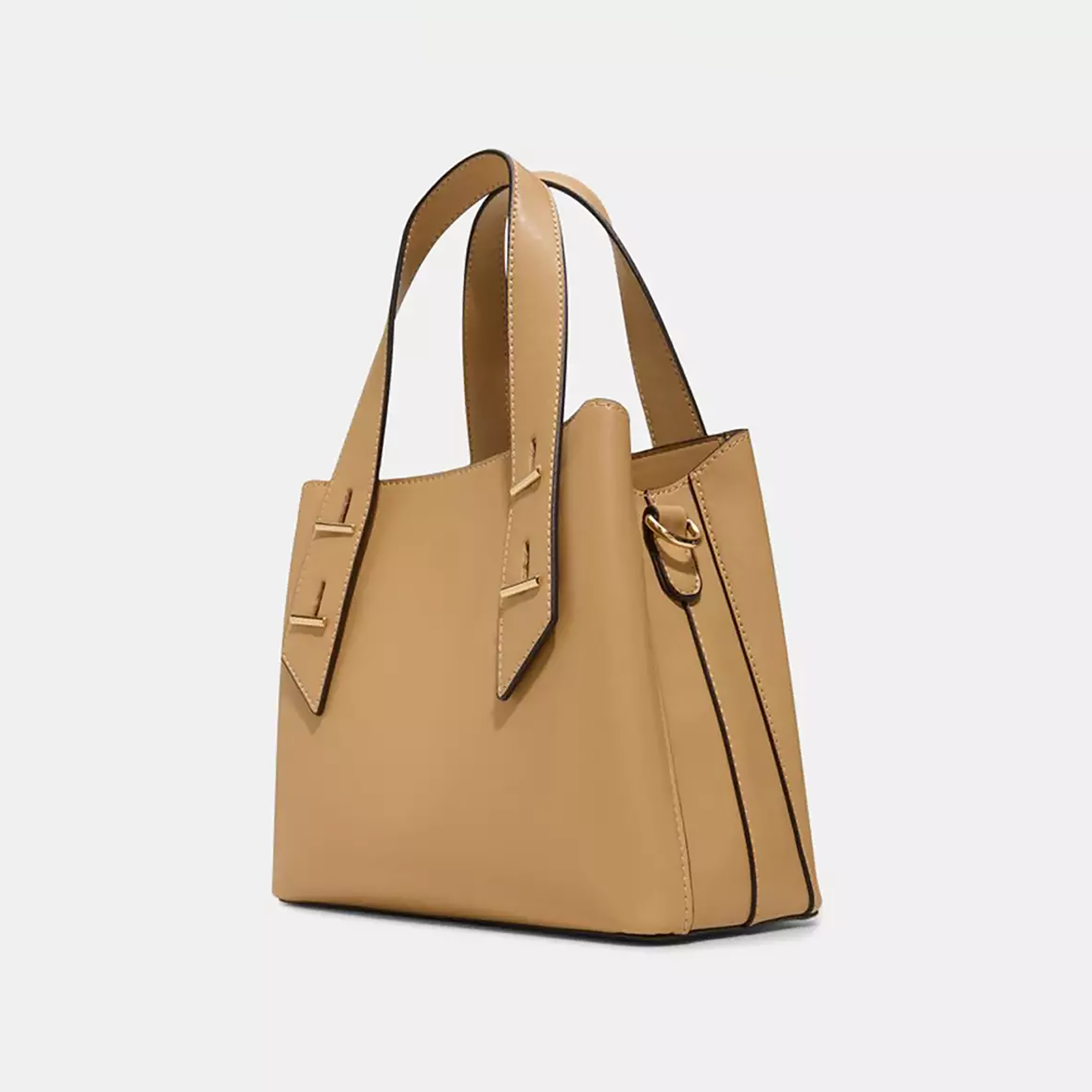 Aldo Zerina Plain Double Handle Satchel Bag with Zipper Closure & Detachable Strap-women-bagsandwallets-handbags-image-2