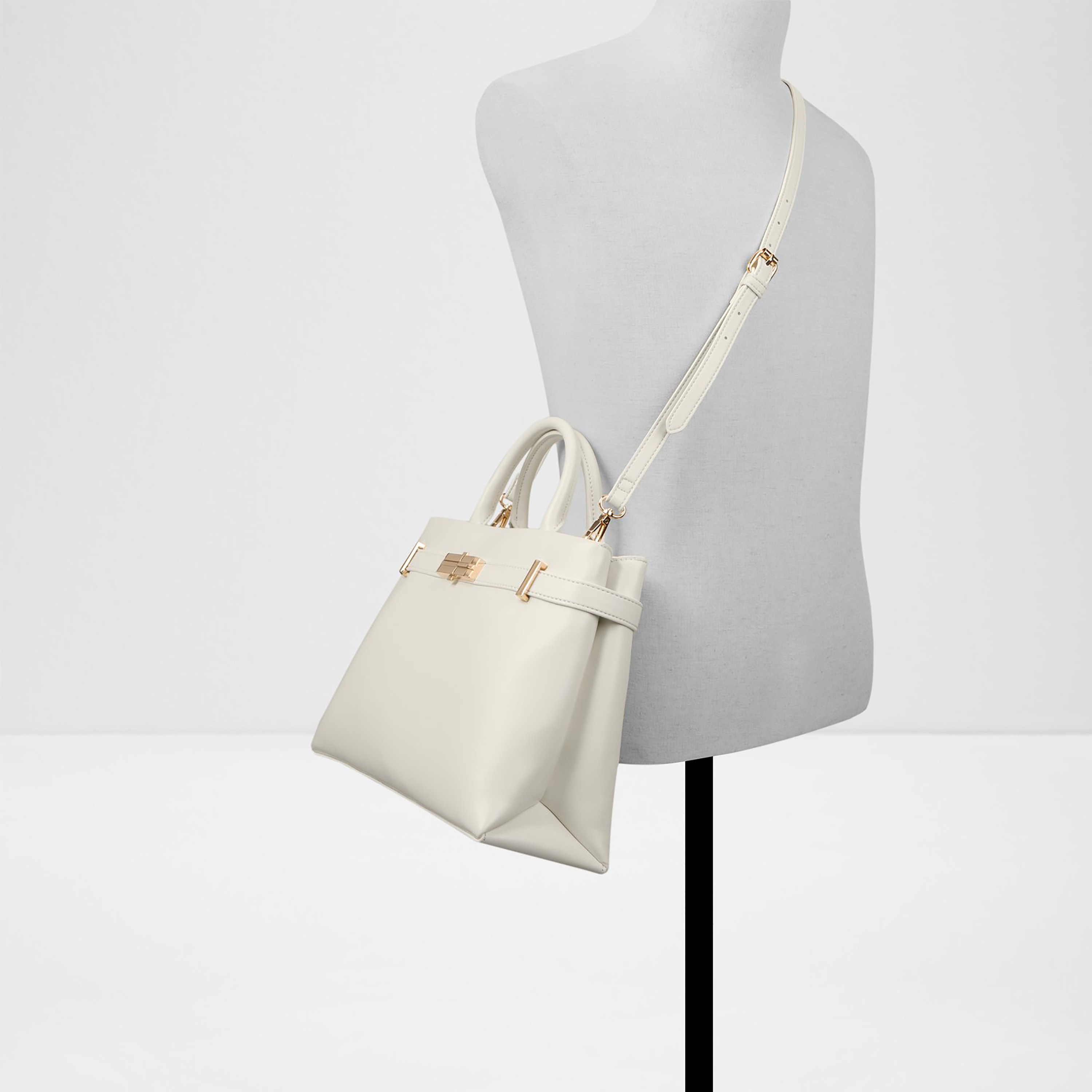 Aldo Alicie Plain Double Handle Satchel Bag with Magnetic Closure & Adjustable Strap-women-bagsandwallets-handbags-image-4