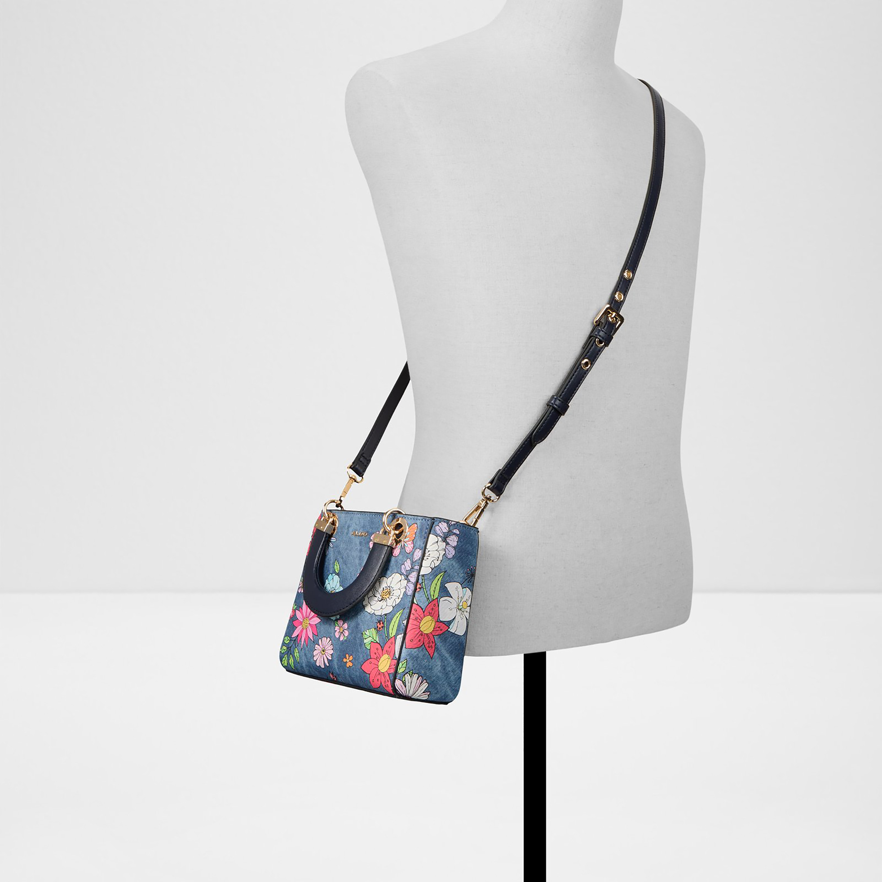 حقيبة يد ألدو بلوميني مطبوعة بالزهور، بمقبضين وغطاء وحزام.-women-bagsandwallets-handbags-image-4