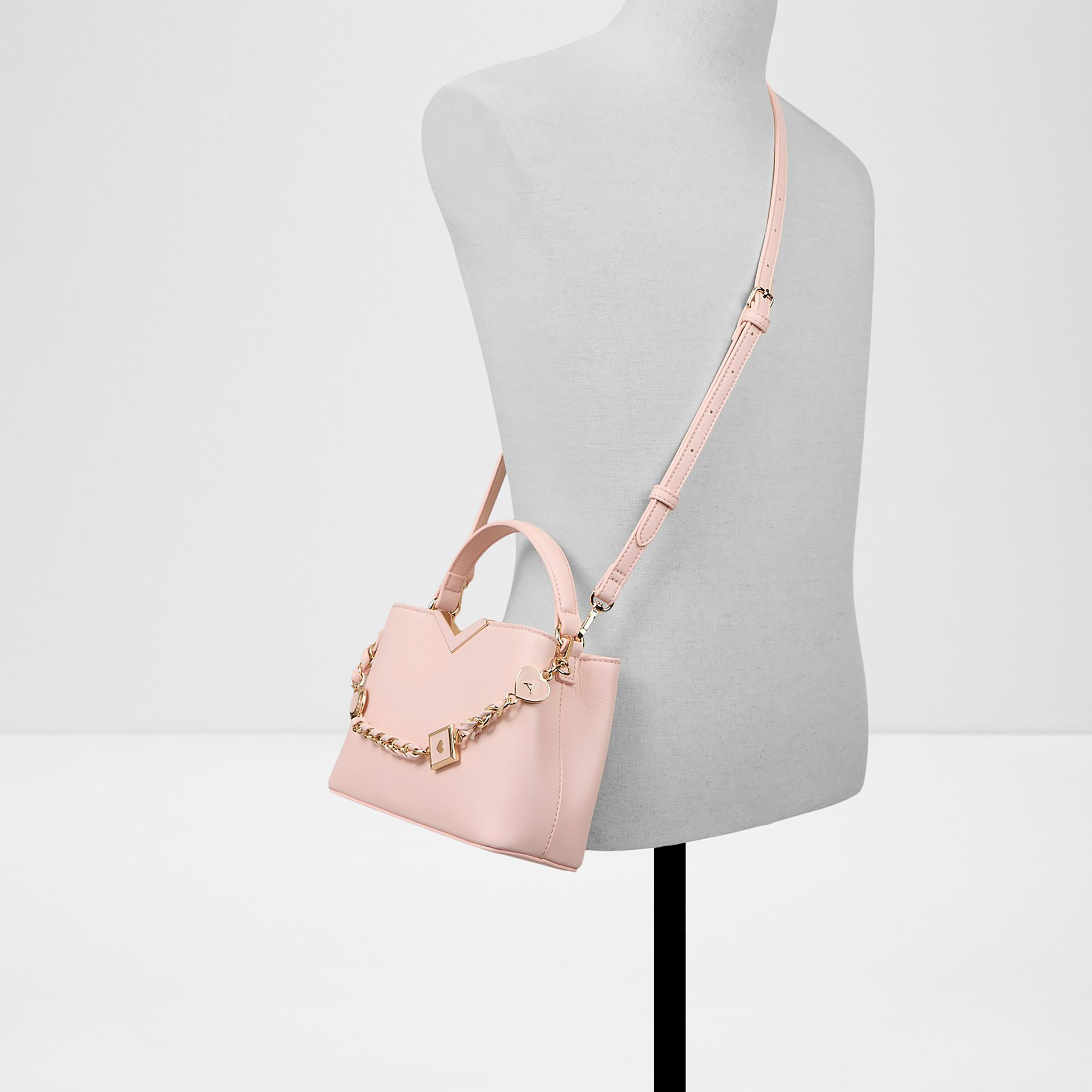 Aldo Valentya Plain Single Handle Satchel Bag with Magnetic Closure & Adjustable Strap-women-bagsandwallets-handbags-image-4