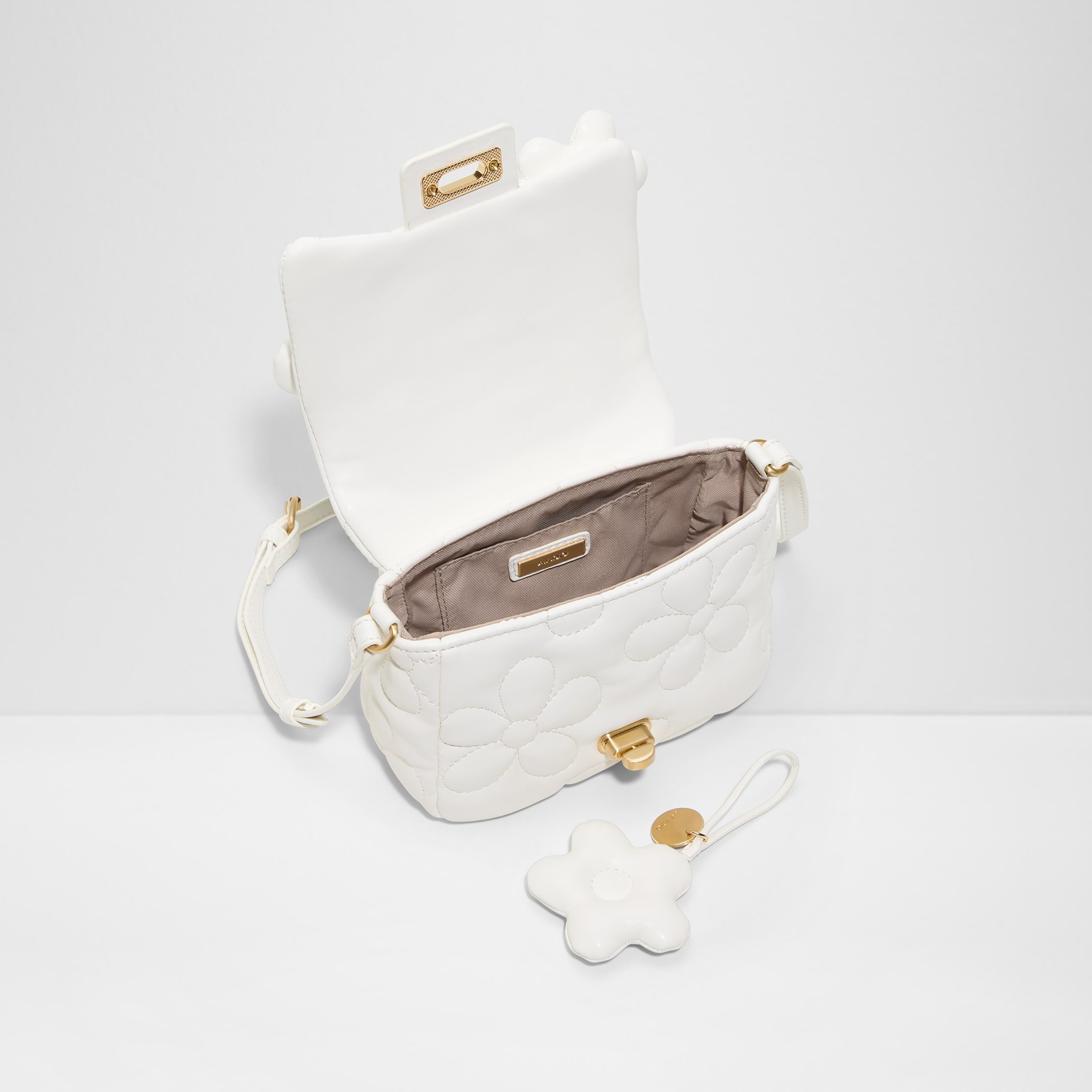 Aldo Fflowerpuffy Applique Crossbody Bag with Twist Lock and Adjustable Strap-women-bagsandwallets-handbags-image-3