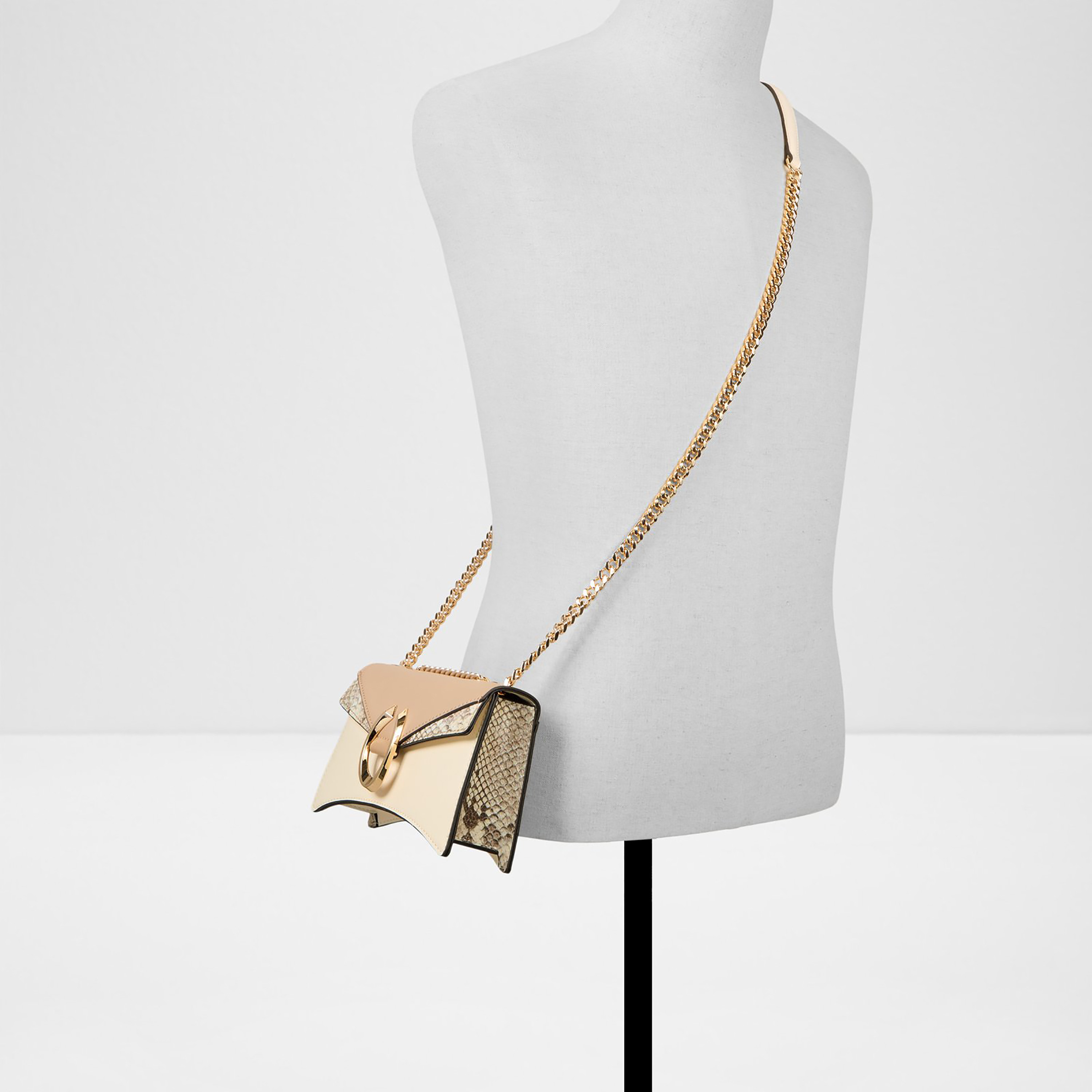 Aldo Fortuna Snake Textured Sling Bag with Magnetic Closure & Non-Detachable Strap-women-bagsandwallets-handbags-image-4