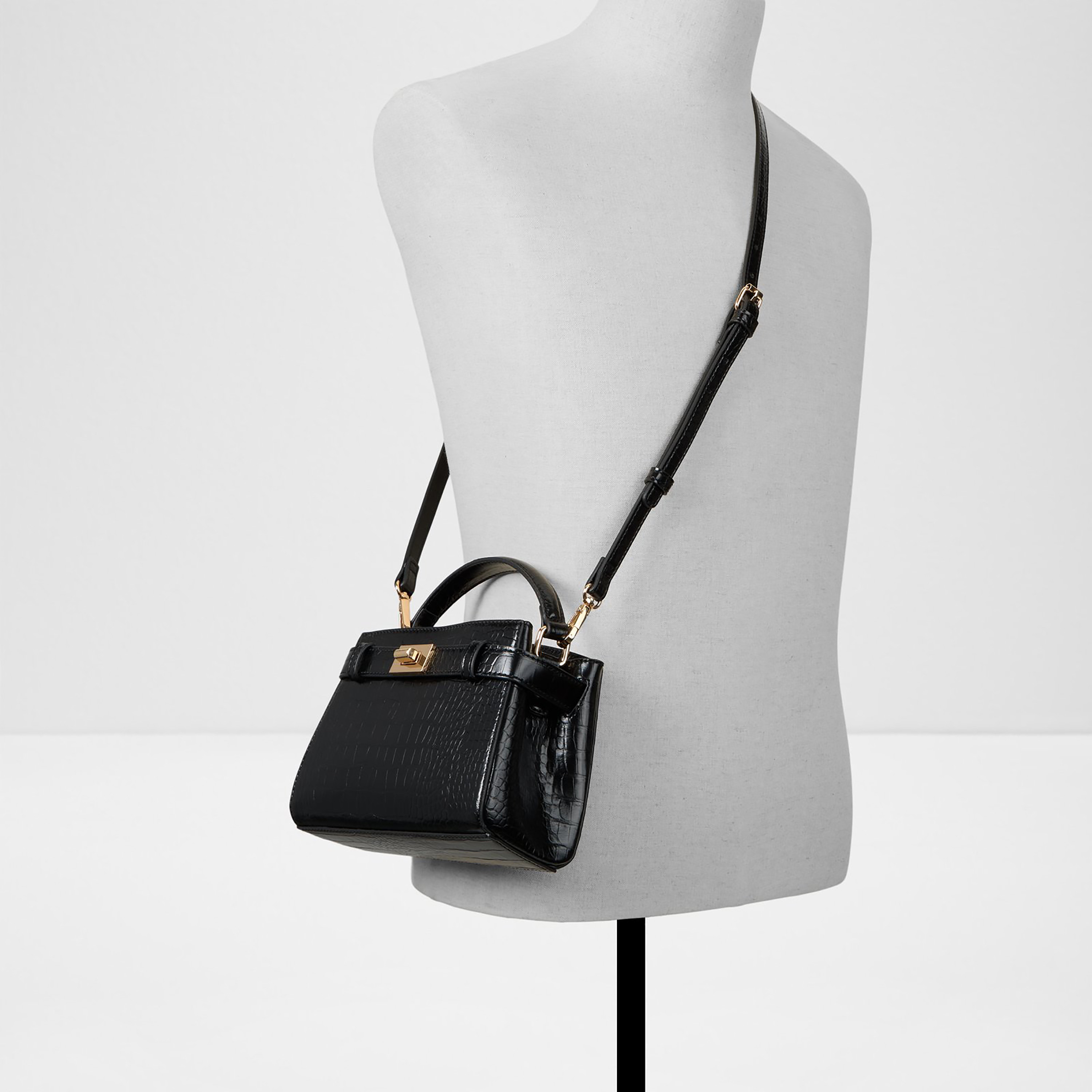 Aldo Vivianrose Textured Top Handle Satchel Bag with Twist Lock & Adjustable Strap-women-bagsandwallets-handbags-image-4